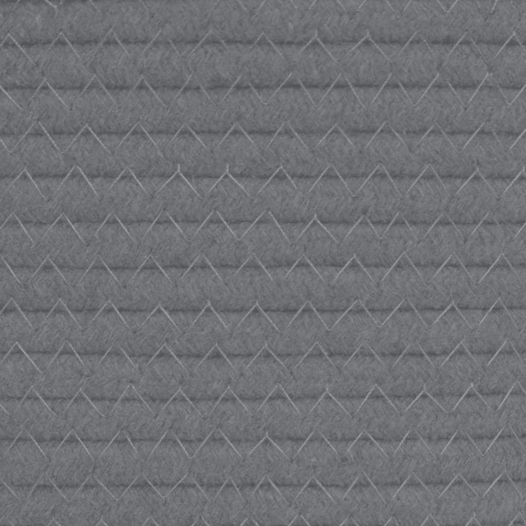 Aufbewahrungskörbe 2 Stk. Grau und Weiß Ø28x28 cm Baumwolle