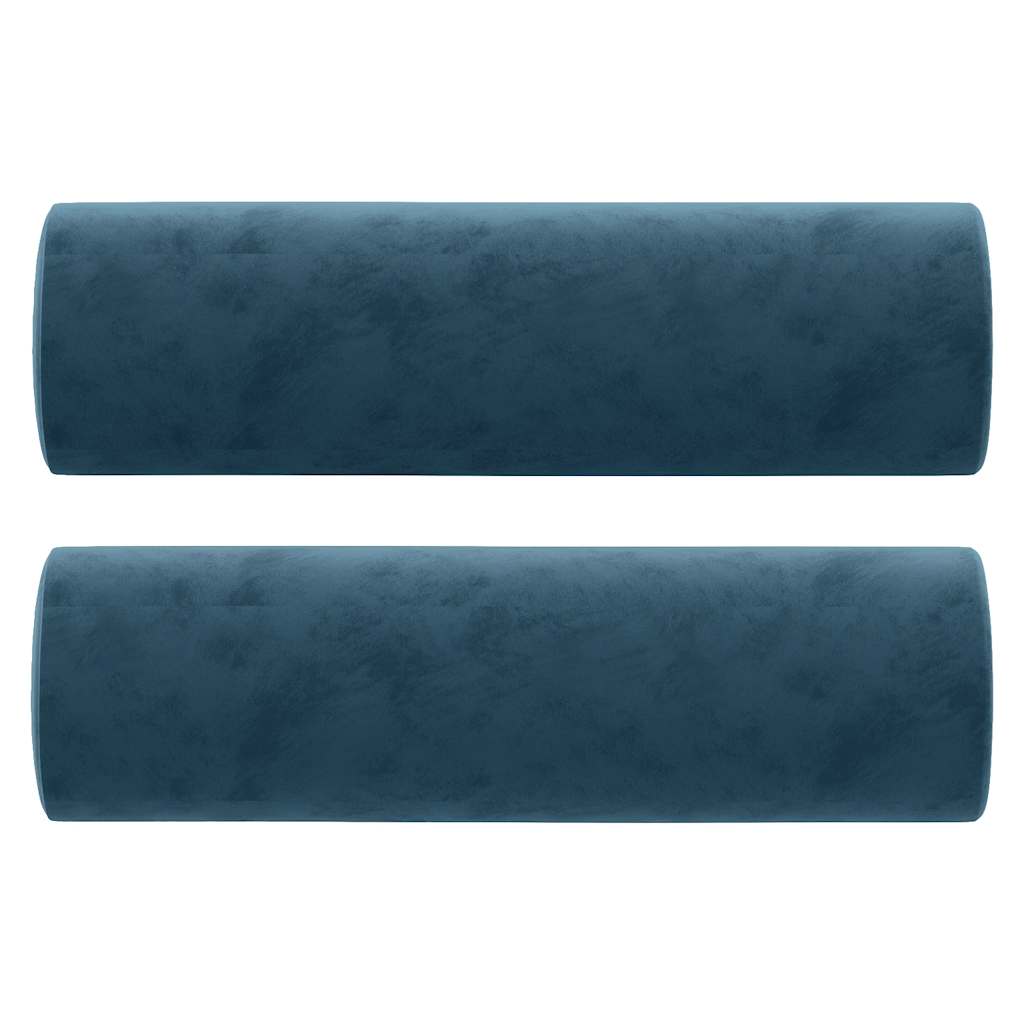 2-Sitzer-Sofa mit Zierkissen Dunkelgrün 120 cm Samt