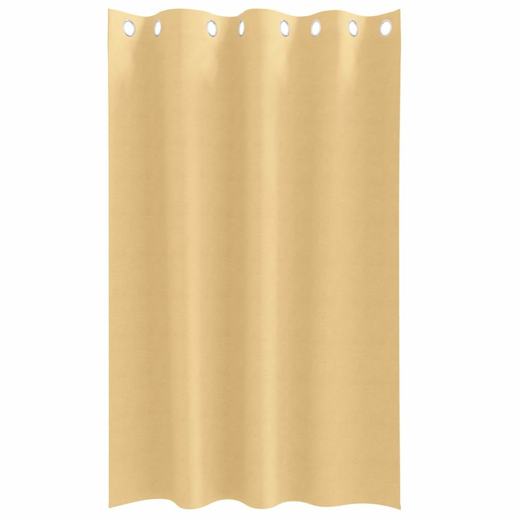 Verdunkelungs-Vorhänge mit Ringen 2 pcs Beige 140 x 140 cm