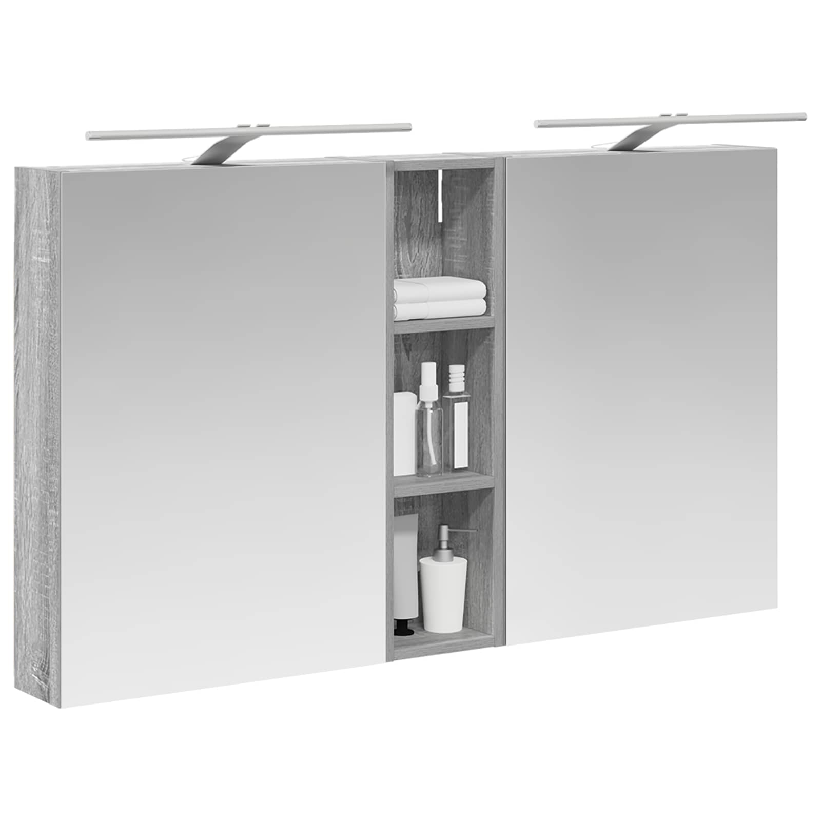 Badezimmerschrank-Set 3 pcs 80 x 10,5 x 50 cm Holzwerkstoff