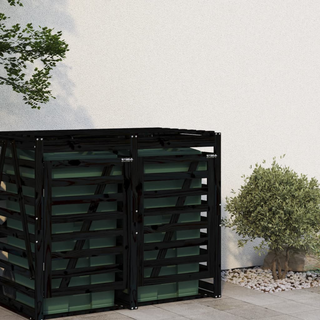 Mülltonnenbox 84x90x128,5 cm Massivholz Kiefer