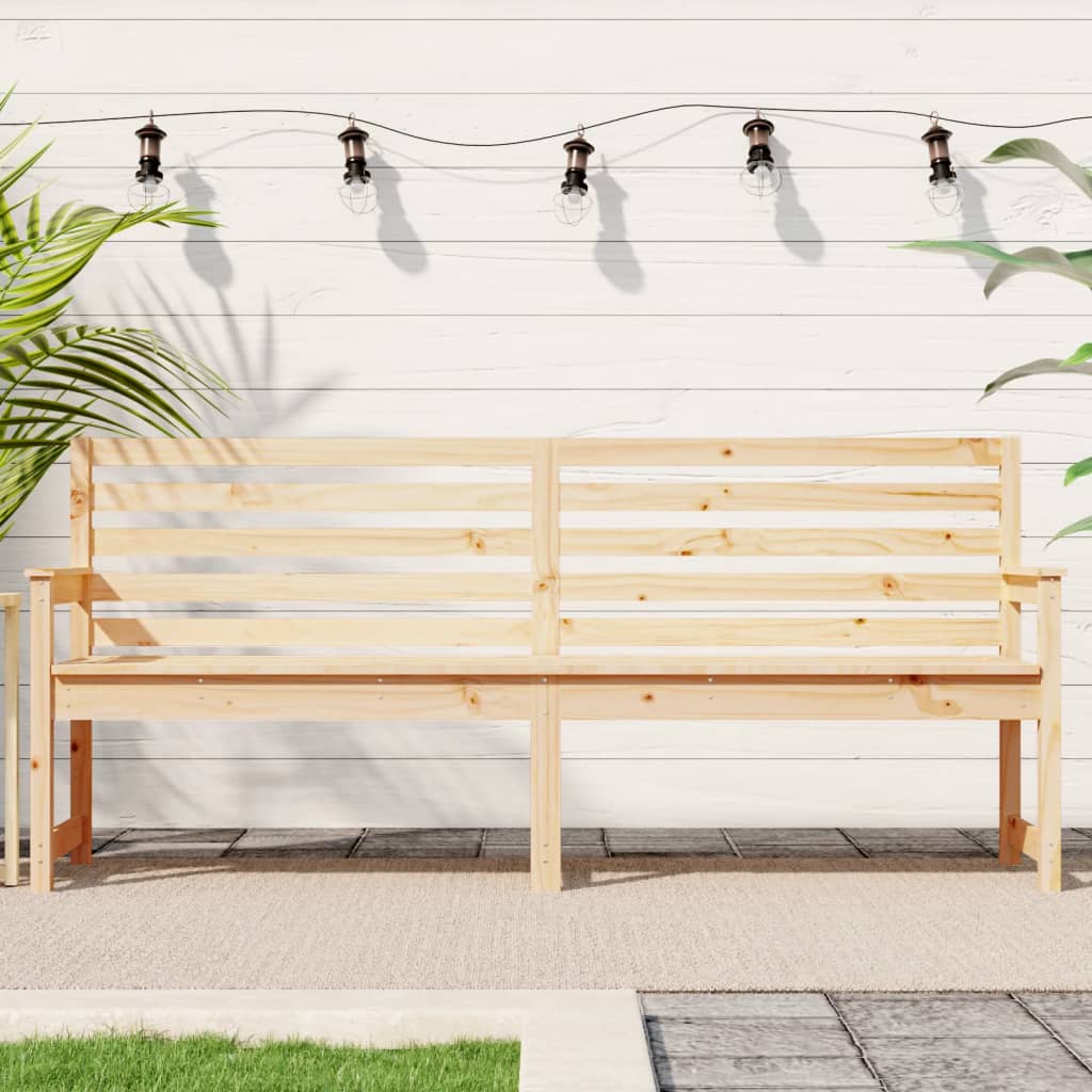 Gartenbank Grau 109x48x91,5 cm Massivholz Kiefer