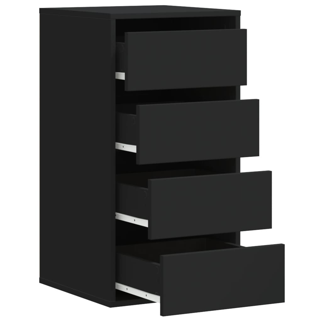 Schubladenschrank Schwarz Eichen-Optik 41 x 40 x 58 cm