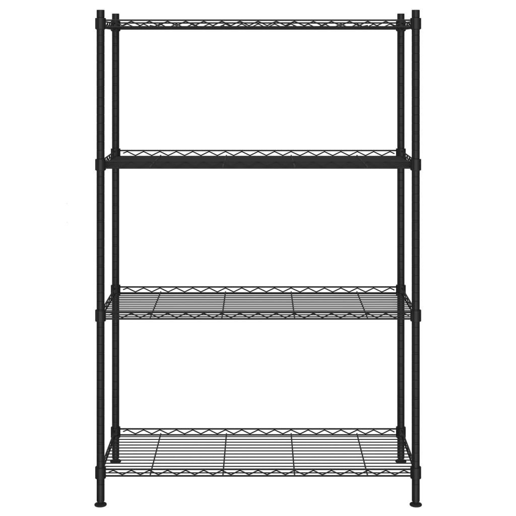Lagerregal mit 3 Böden 60x35x76 cm Schwarz 150 kg