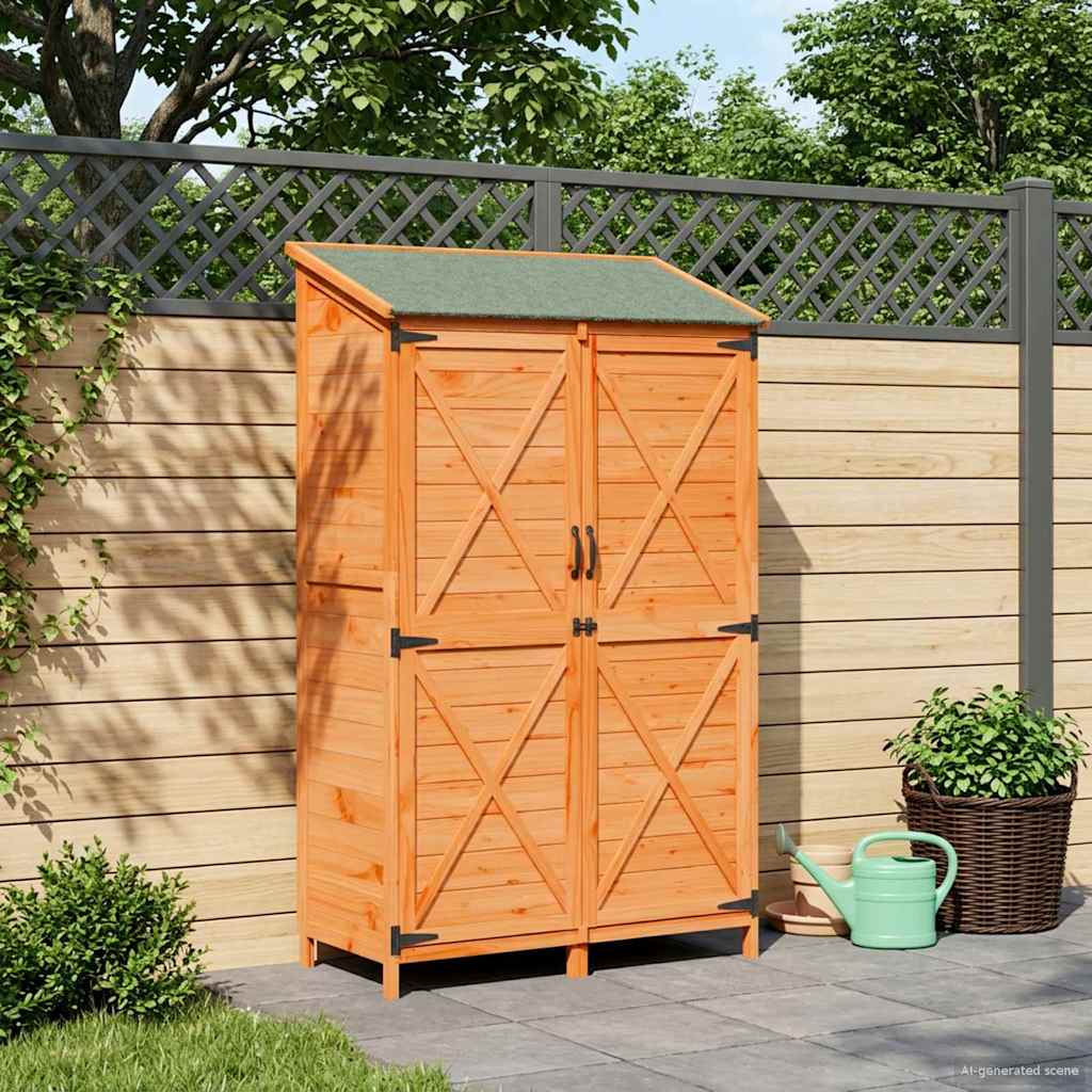 Gartenschuppen Natur 59,5 x 56 x 113,5 cm Massivholz aus Fichte