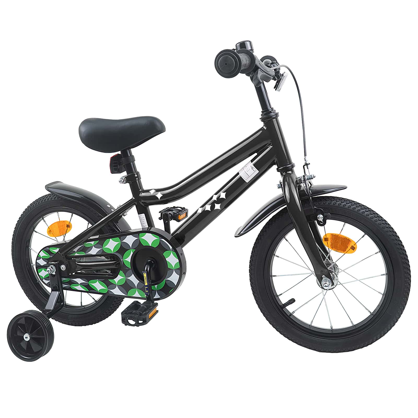 Kinderfahrrad 12 Zoll für 2-4 Jahre alt Schwarz