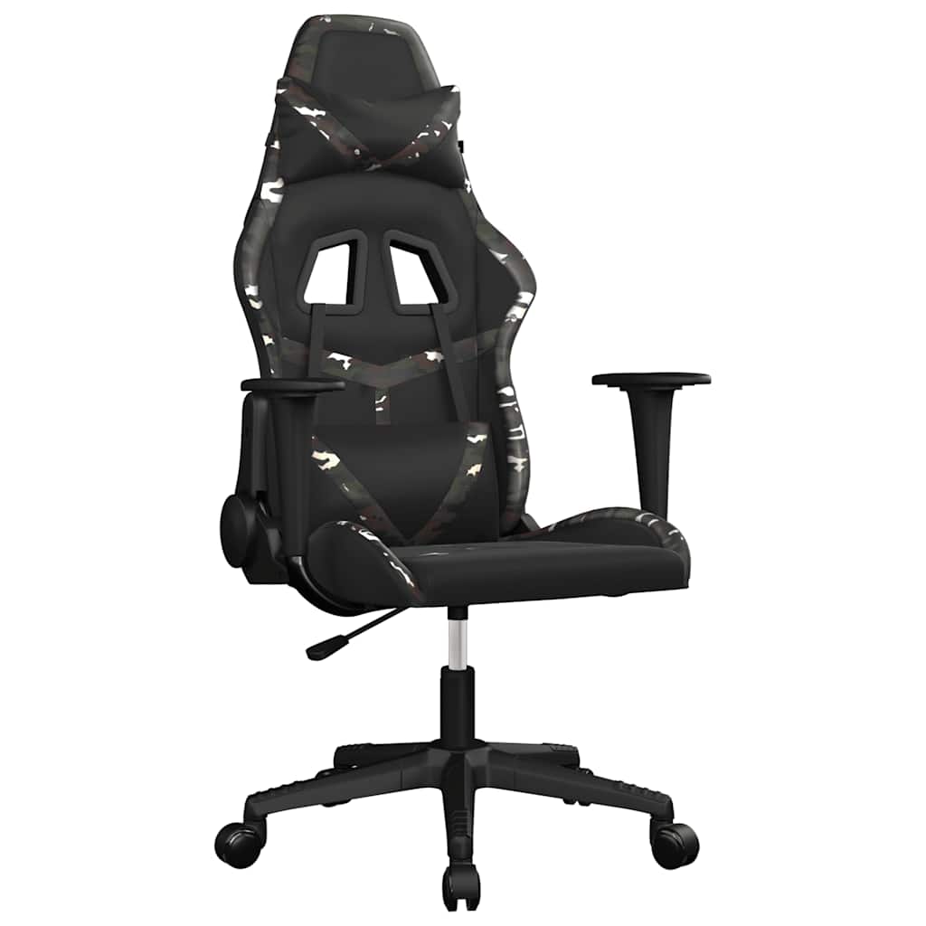 Gaming-Stuhl mit Massagefunktion Schwarz und Grün Kunstleder