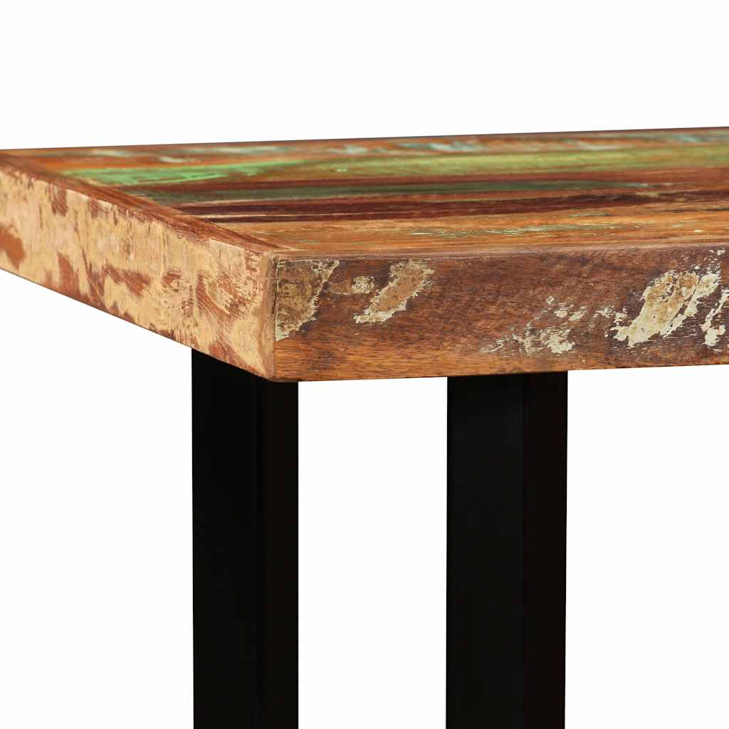 3-tlg. Bar-Set Altholz Massiv und Echtleder