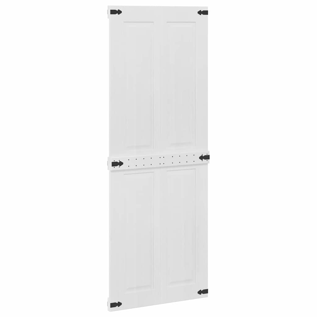 Scheunentür Corona Weiß 70 x 210 cm Massives Kiefernholz