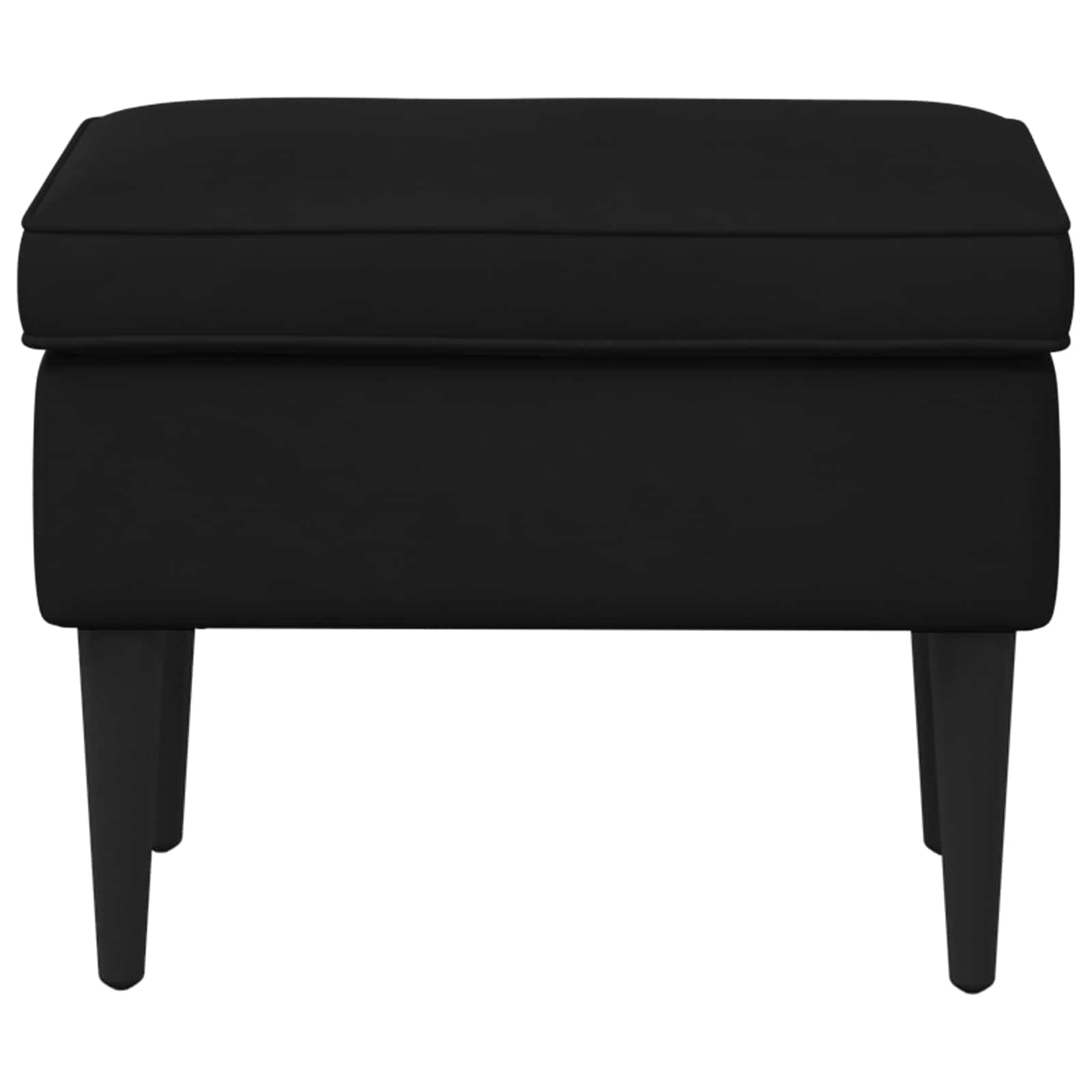 Hocker Hellgrau 55 x 35 x 41 cm Samt