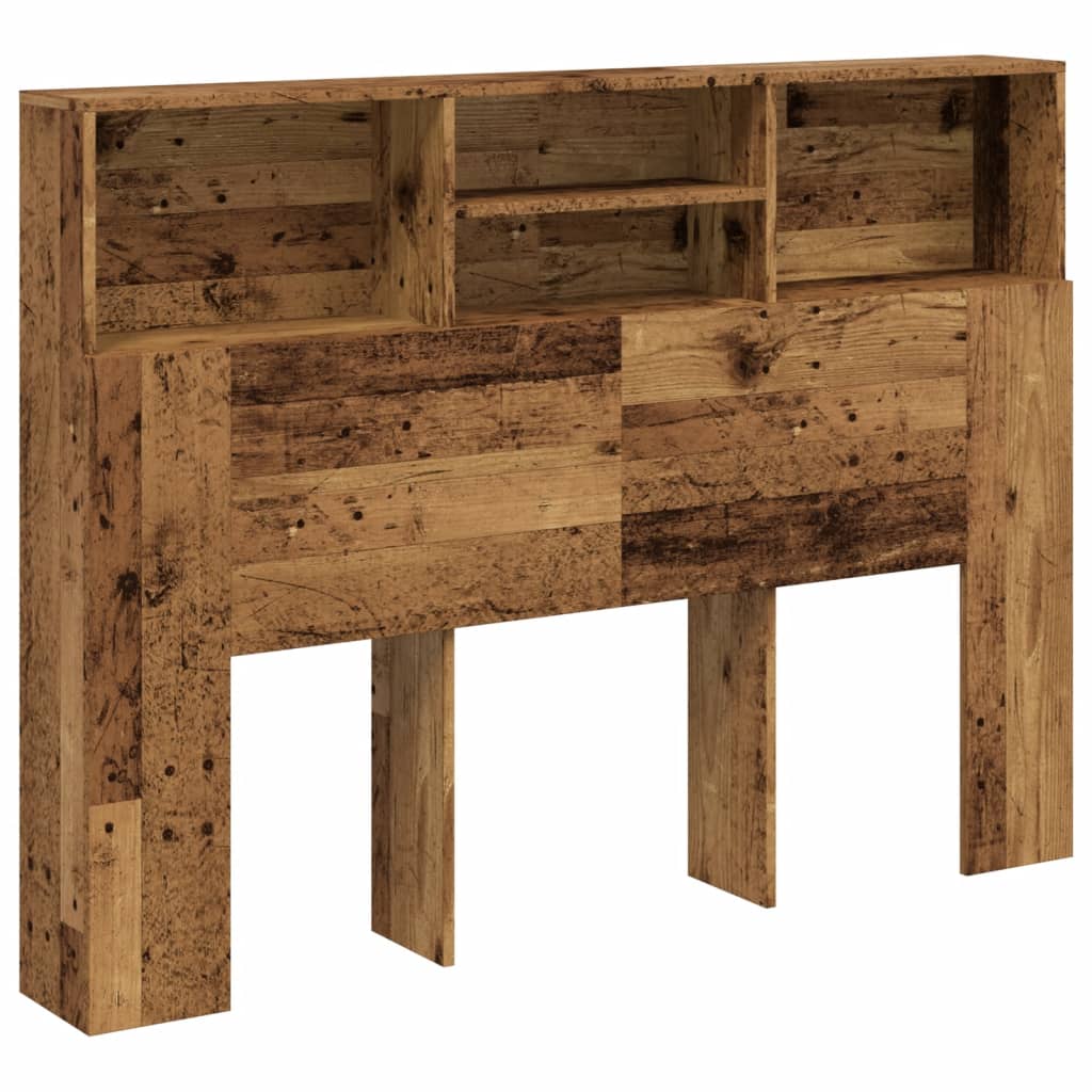 Bett-Kopfteil mit Ablagen Weiß 100x19x103,5 cm