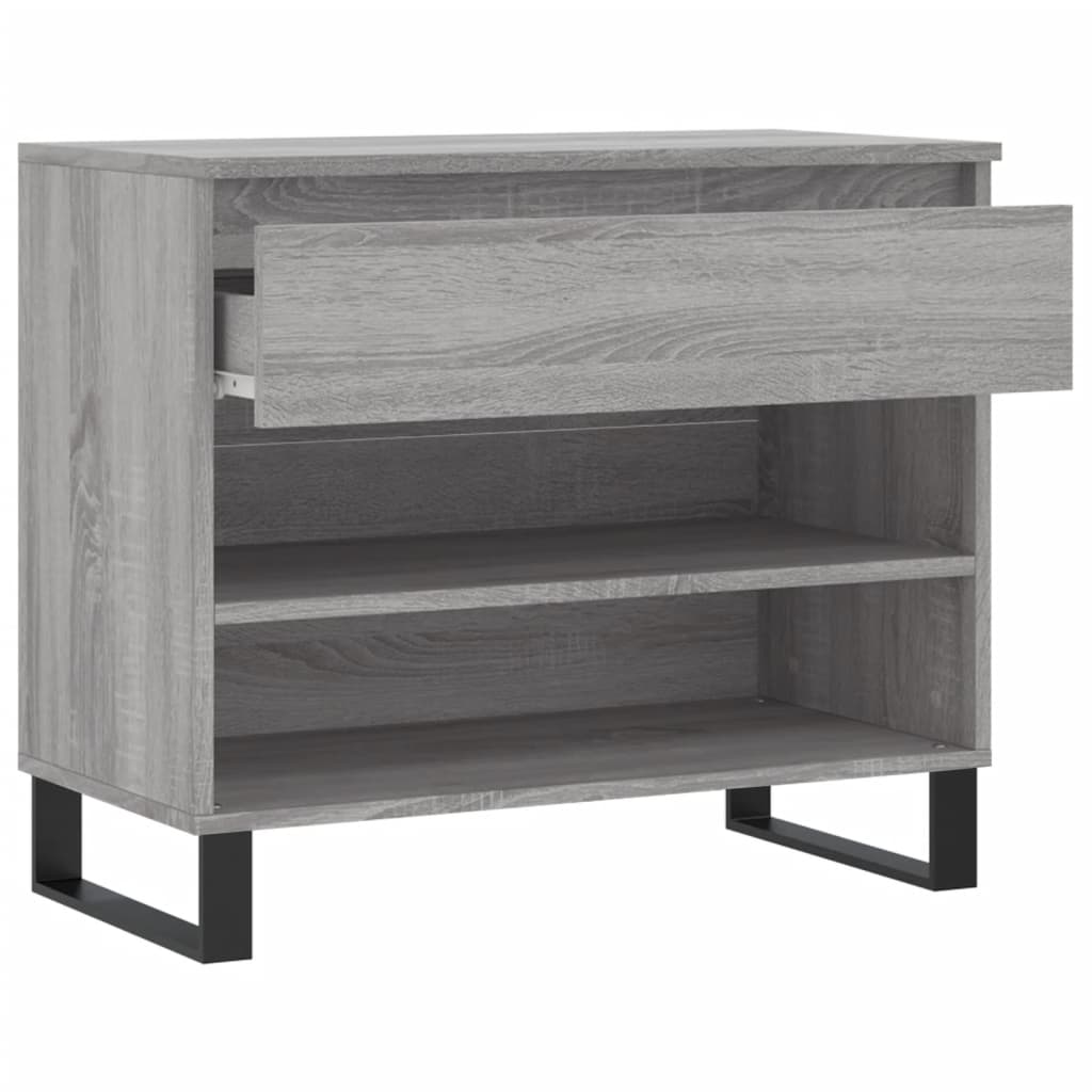 Schuhregal Hochglanz-Weiß 70x36x60 cm Holzwerkstoff