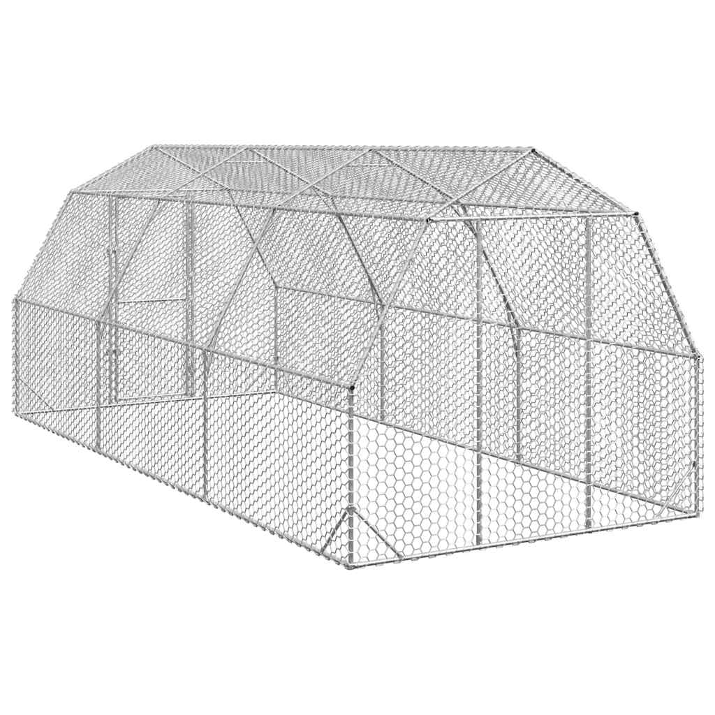 Hühnerstall 2,5x4x2,25 m Verzinkter Stahl