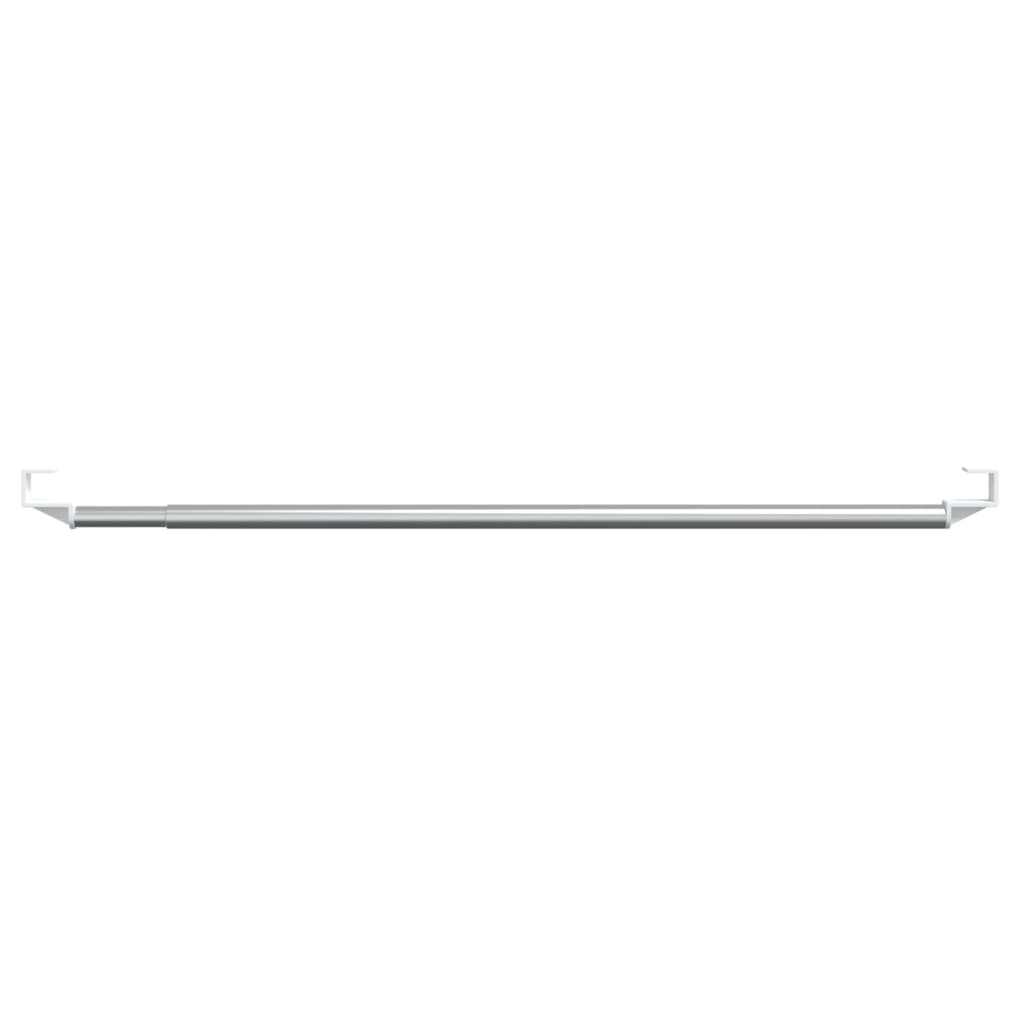Gardinenstangen 2 Stk. Weiß und Silbern 60-105 cm Aluminium