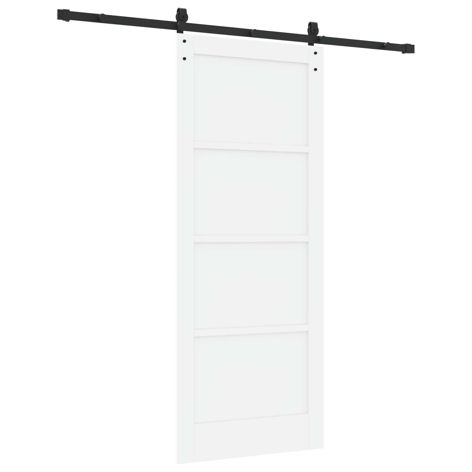 Schiebetür Natürlich und Schwarz 61 x 198,5 cm