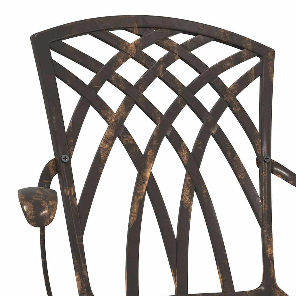Gartenstuhl 2 pcs Bronze 53 x 51 x 88,5 cm Aluminium