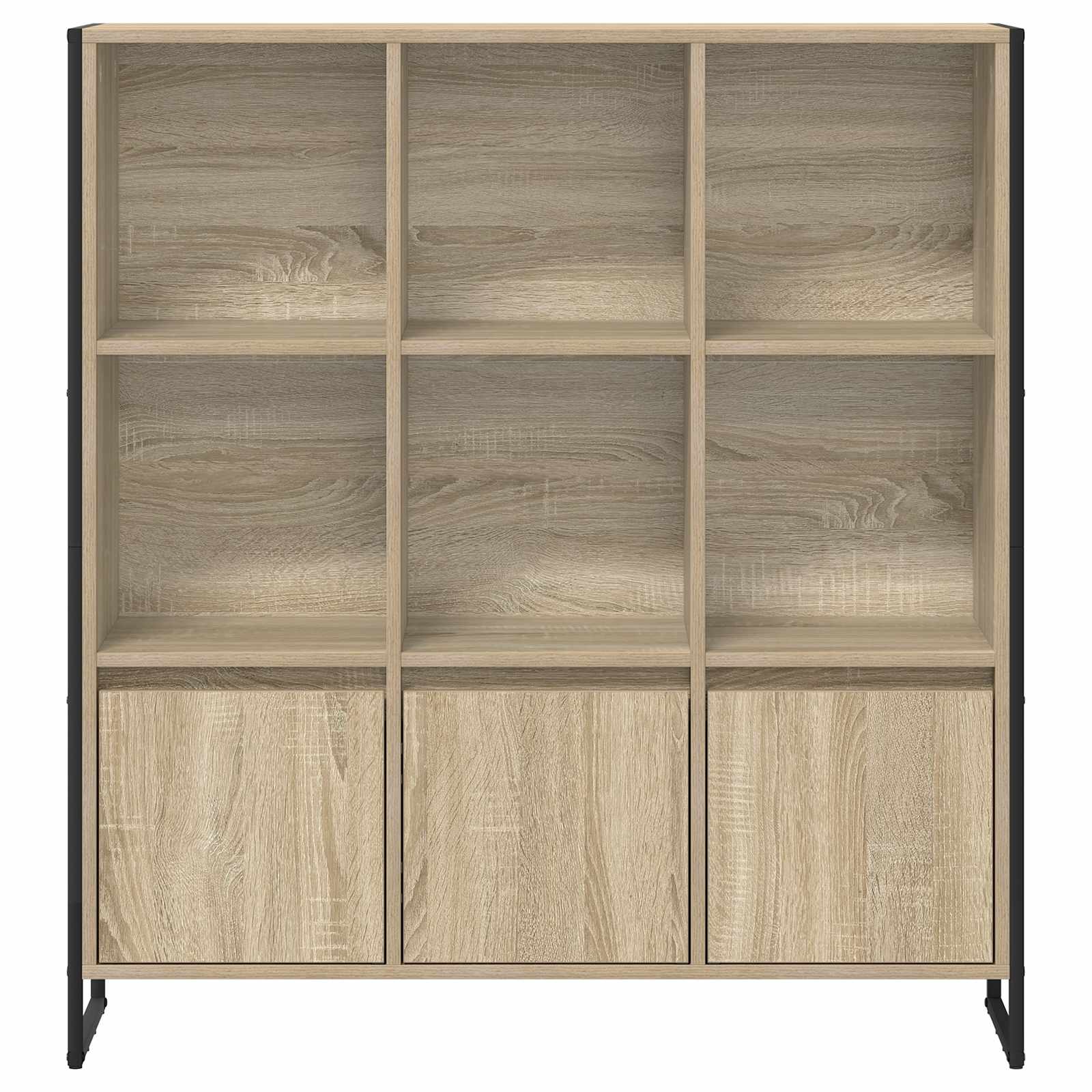 Bücherregal 2 pcs Schwarz Eichen-Optik 99,5 x 30 x 108 cm