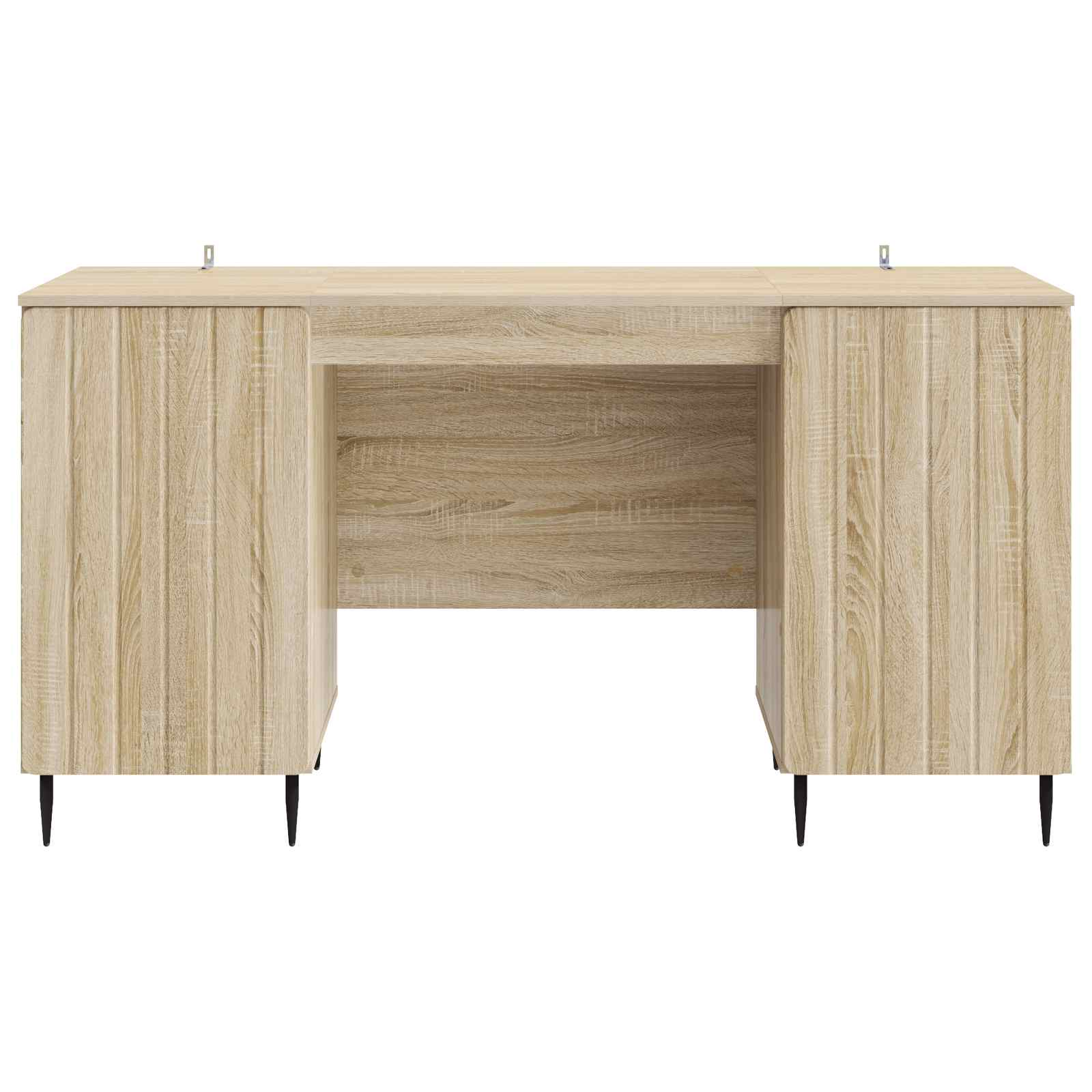 Schreibtisch mit Regal Schwarz 142,5 x 50 x 75 cm Holzwerkstoff