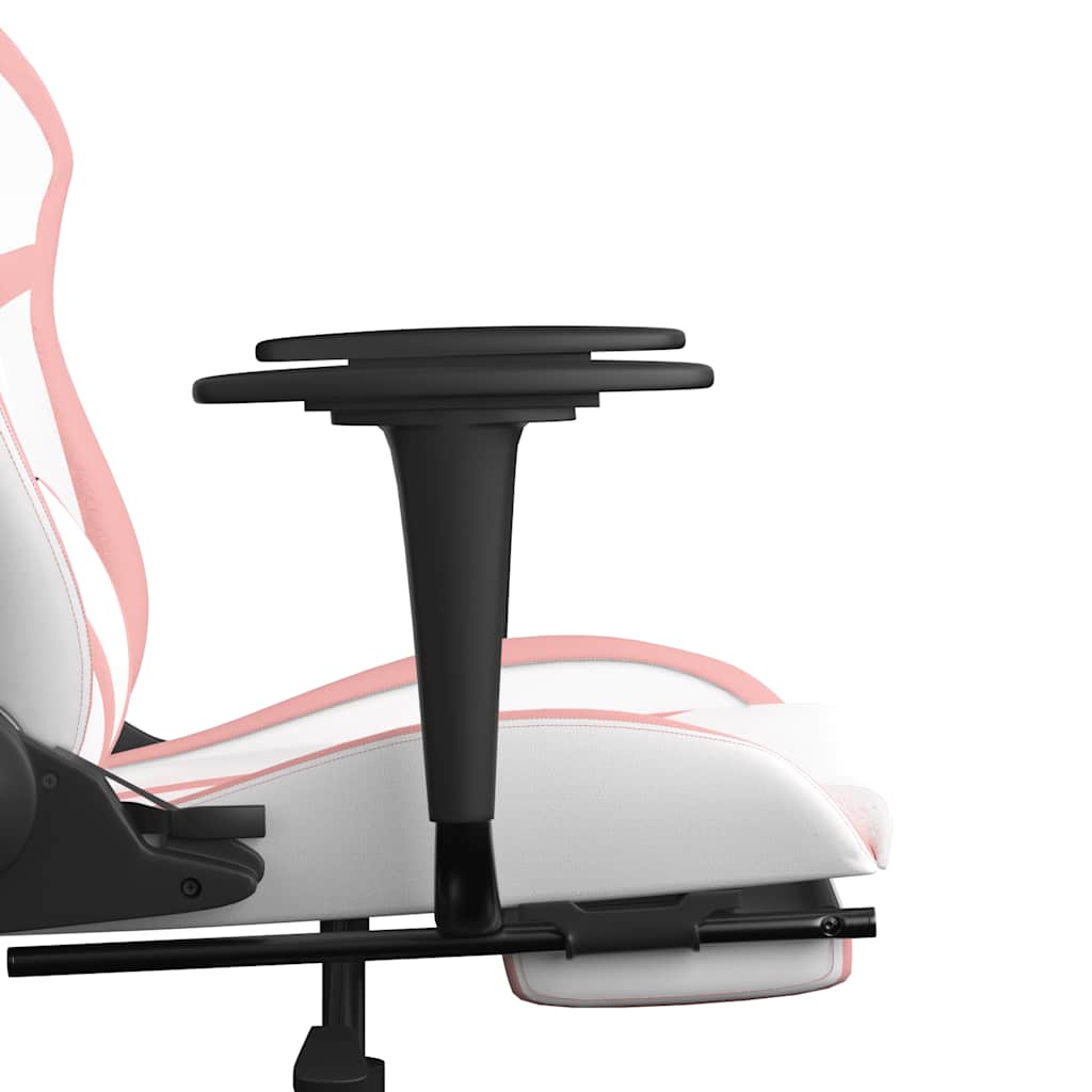 Gaming-Stuhl mit Massagefunktion Schwarz und Grün Kunstleder