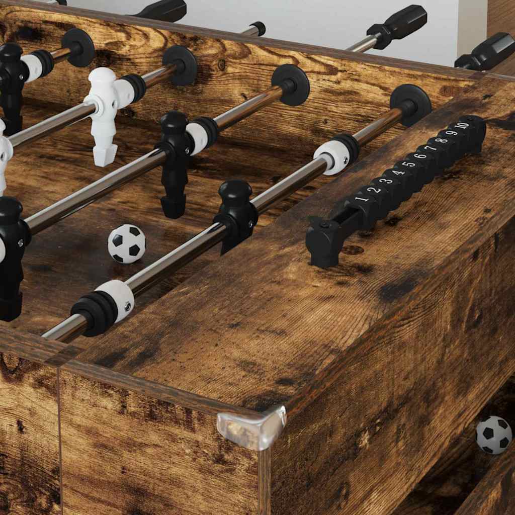 Tischfußballtisch Weiß 146,5 x 74 x 85 cm Holzwerkstoff