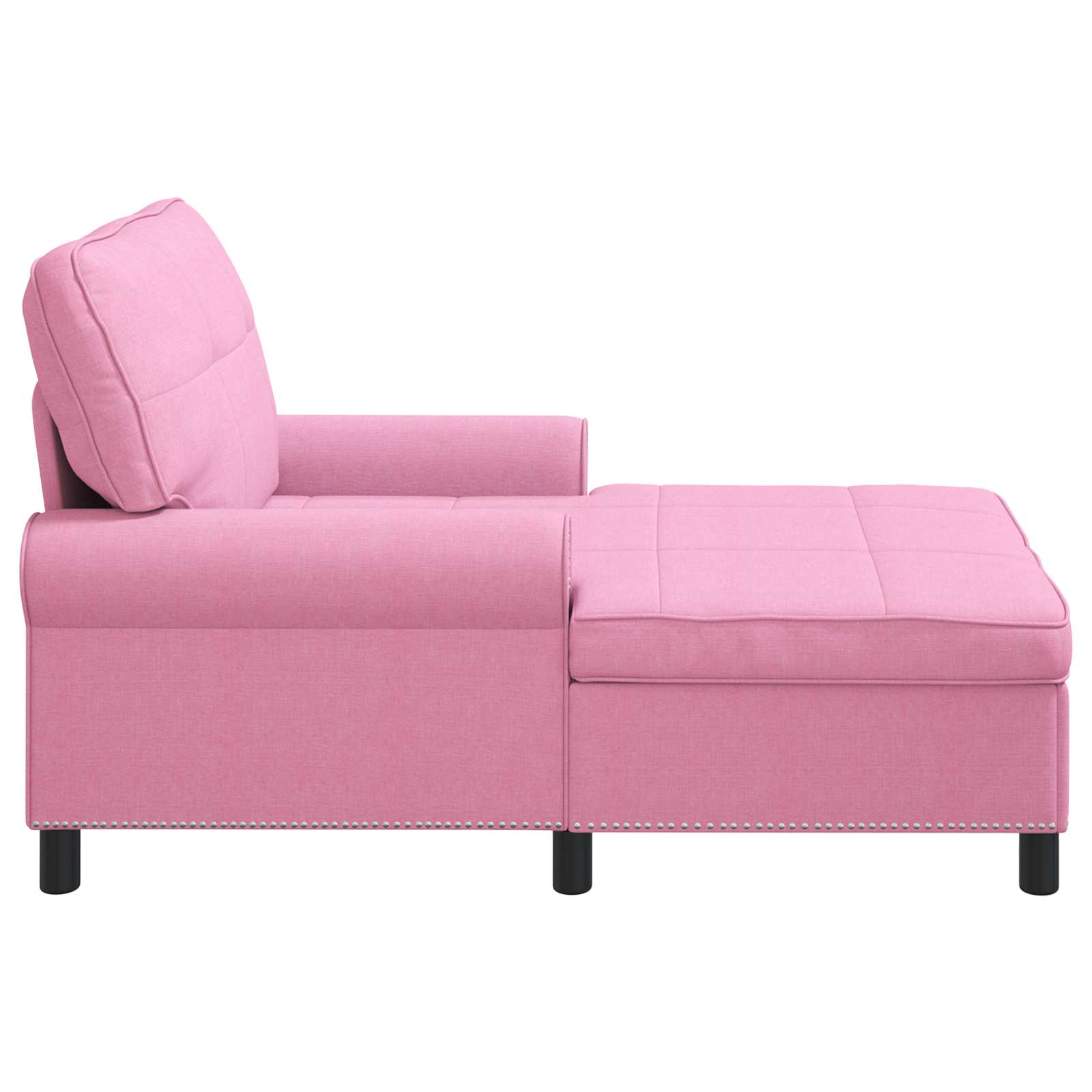 Lounge-Liege mit Kissen Hellgrau 91 x 157 x 91 cm Stoff