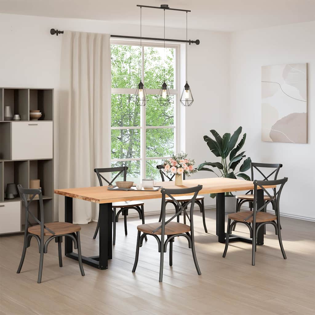 Couchtischbeine T-Form 2 Stk. Schwarz 30x25x(30-31) cm Stahl