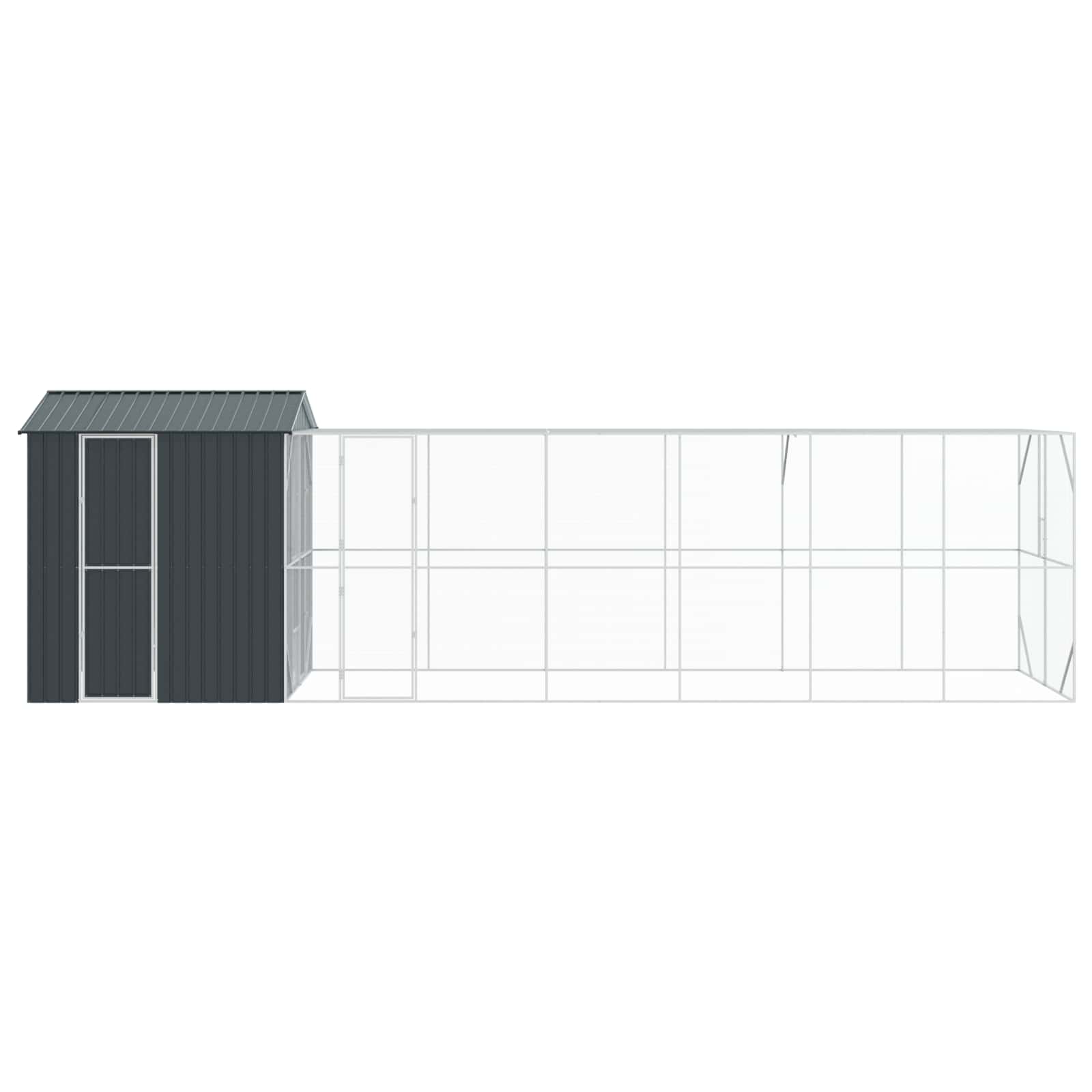Vogelkäfig Anthrazit 416,5 x 103 x 142 cm Verzinkter Stahl
