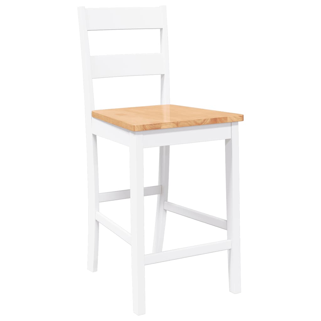 Barhocker mit Kissen 2 Stk. Braun Massivholz Gummibaum