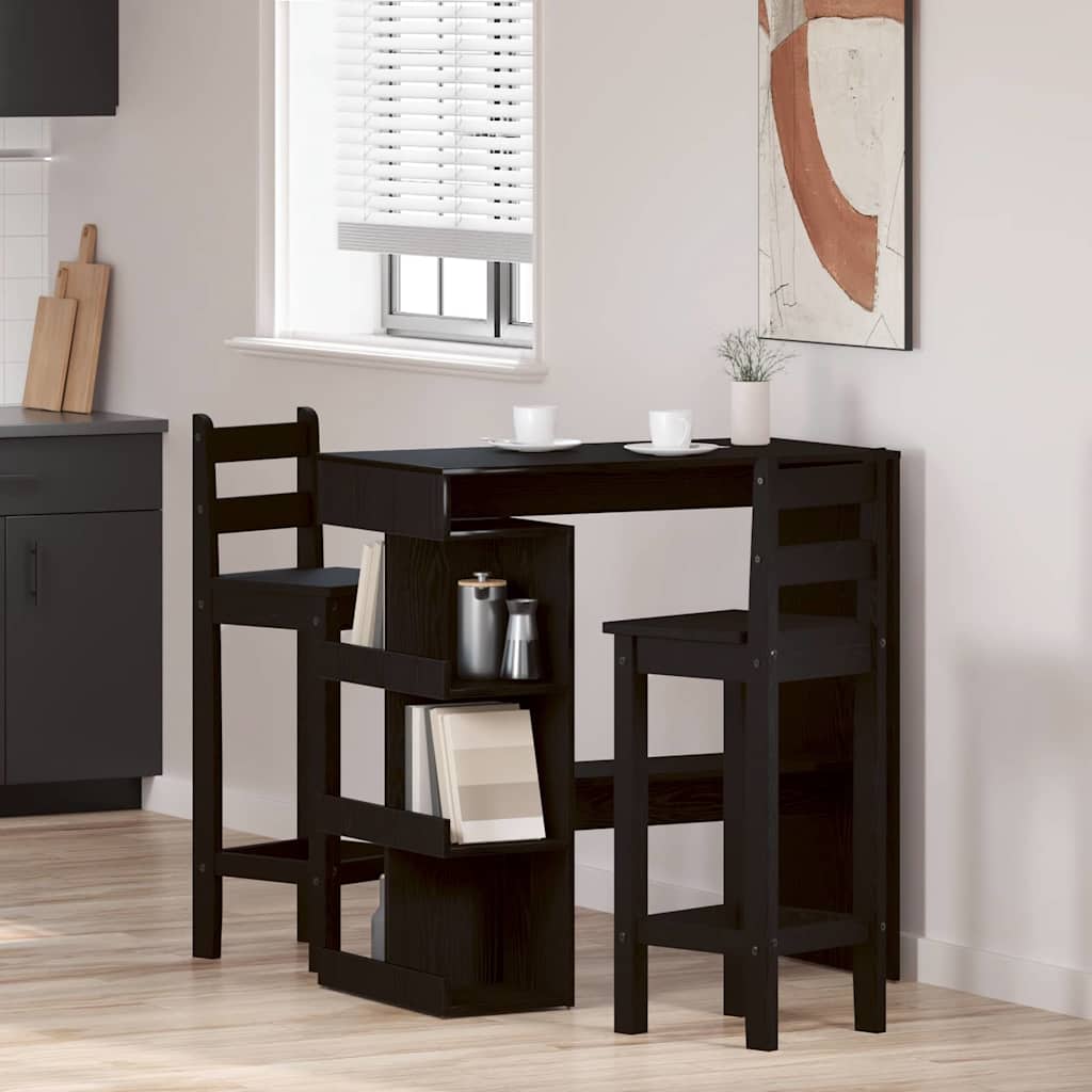 Bartisch mit Regal Weiß 100x50x101,5 cm Holzwerkstoff