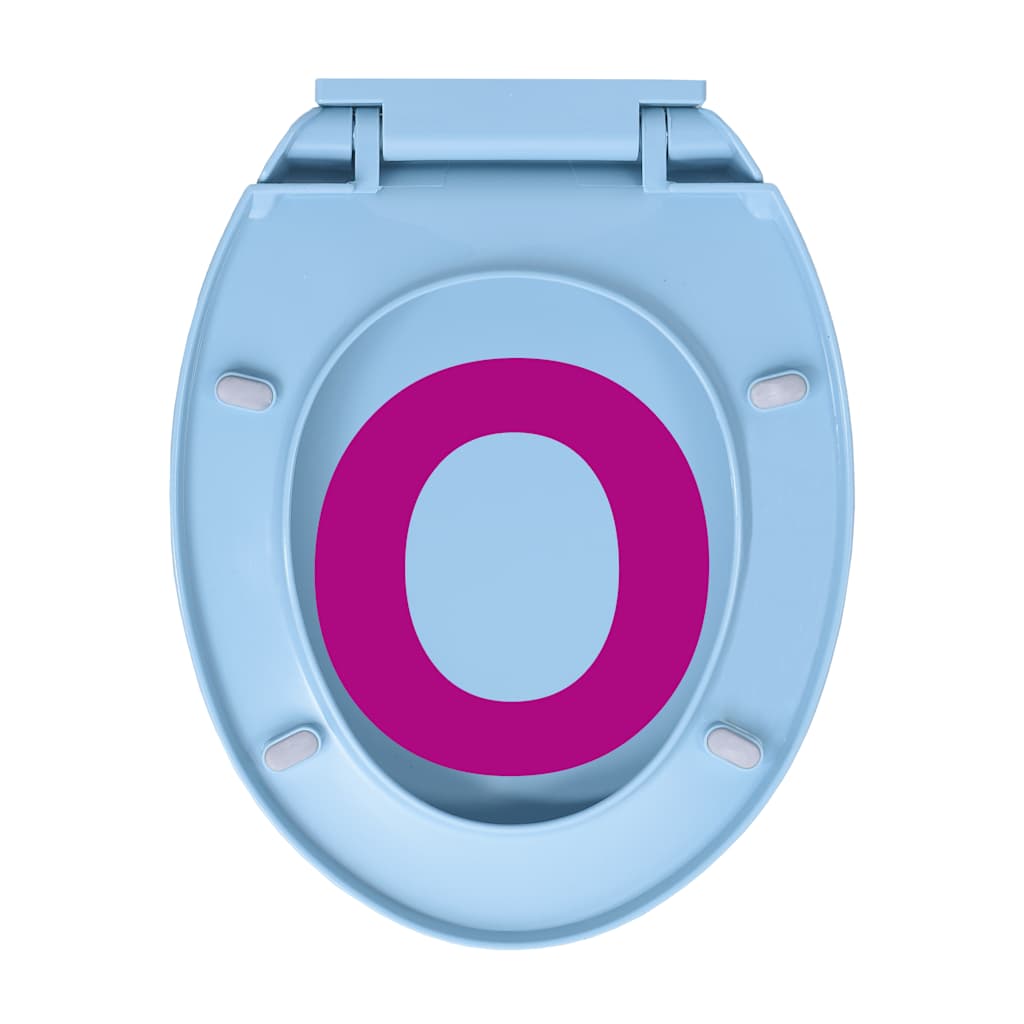 Toilettensitz mit Absenkautomatik Hellgrau Oval