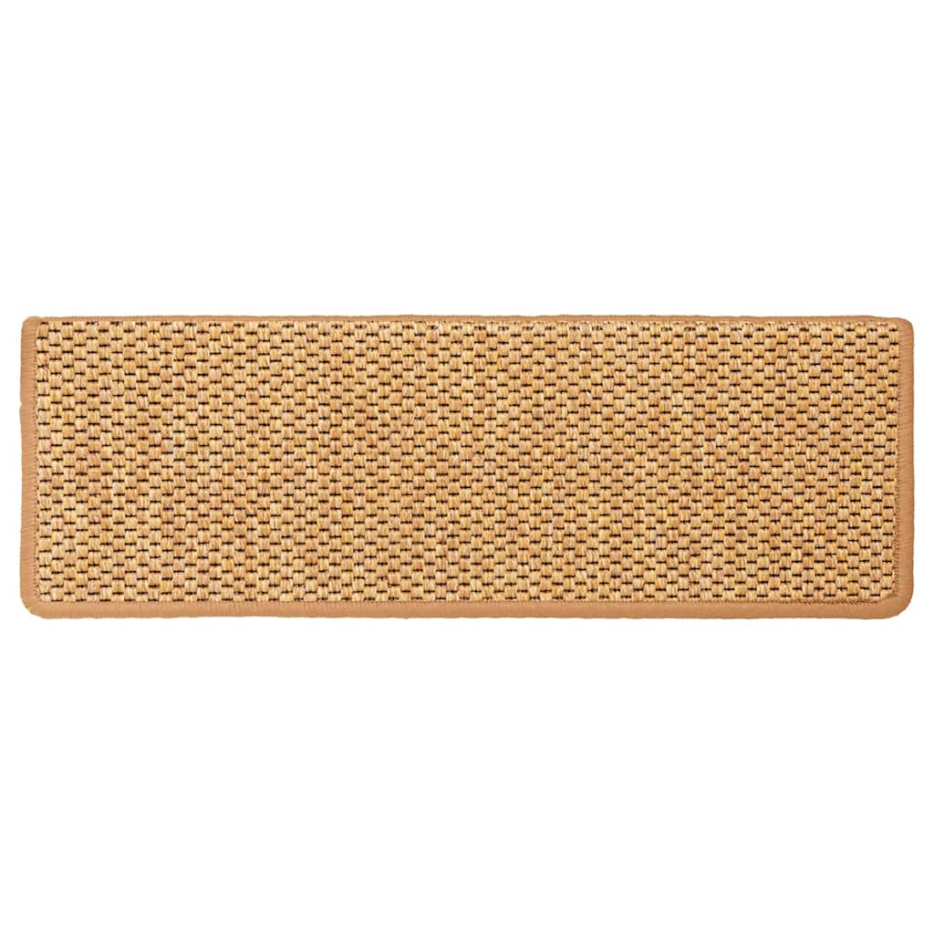 Treppenmatten Selbstklebend Sisal-Look 15 Stk. 65x21x4 Platina