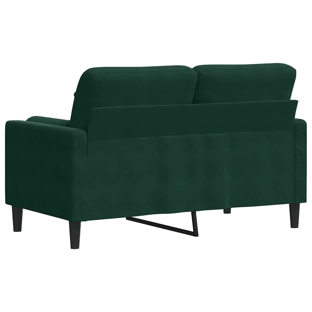 2-Sitzer-Sofa mit Zierkissen Hellgrau 120 cm Samt