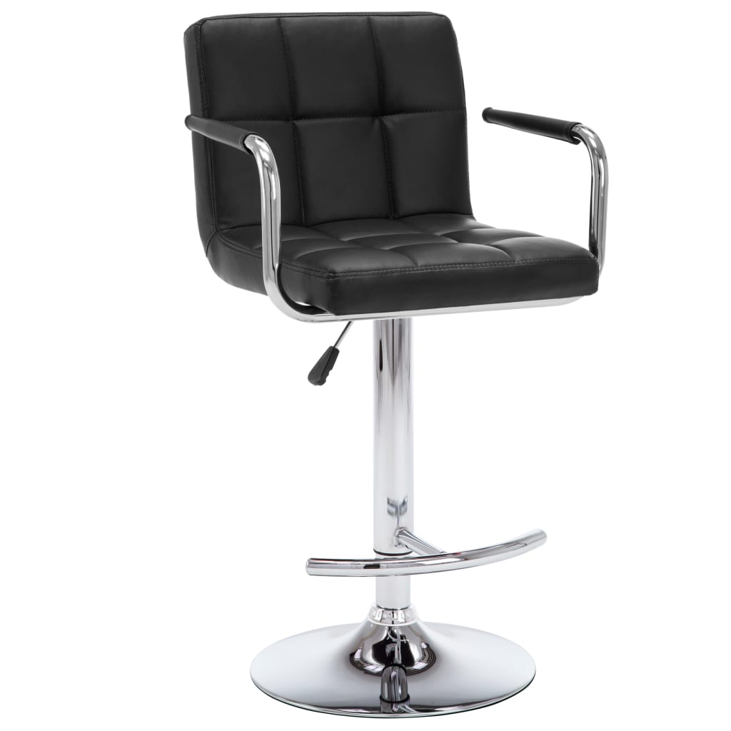 Barhocker 2 Stk. Rot Kunstleder