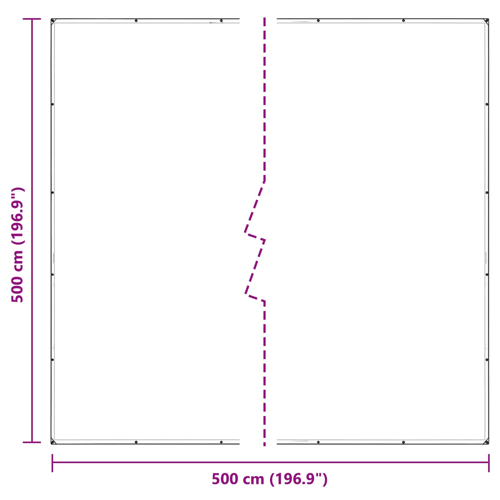 Pflanzenabdeckung mit Ösen 1x3 m PVC