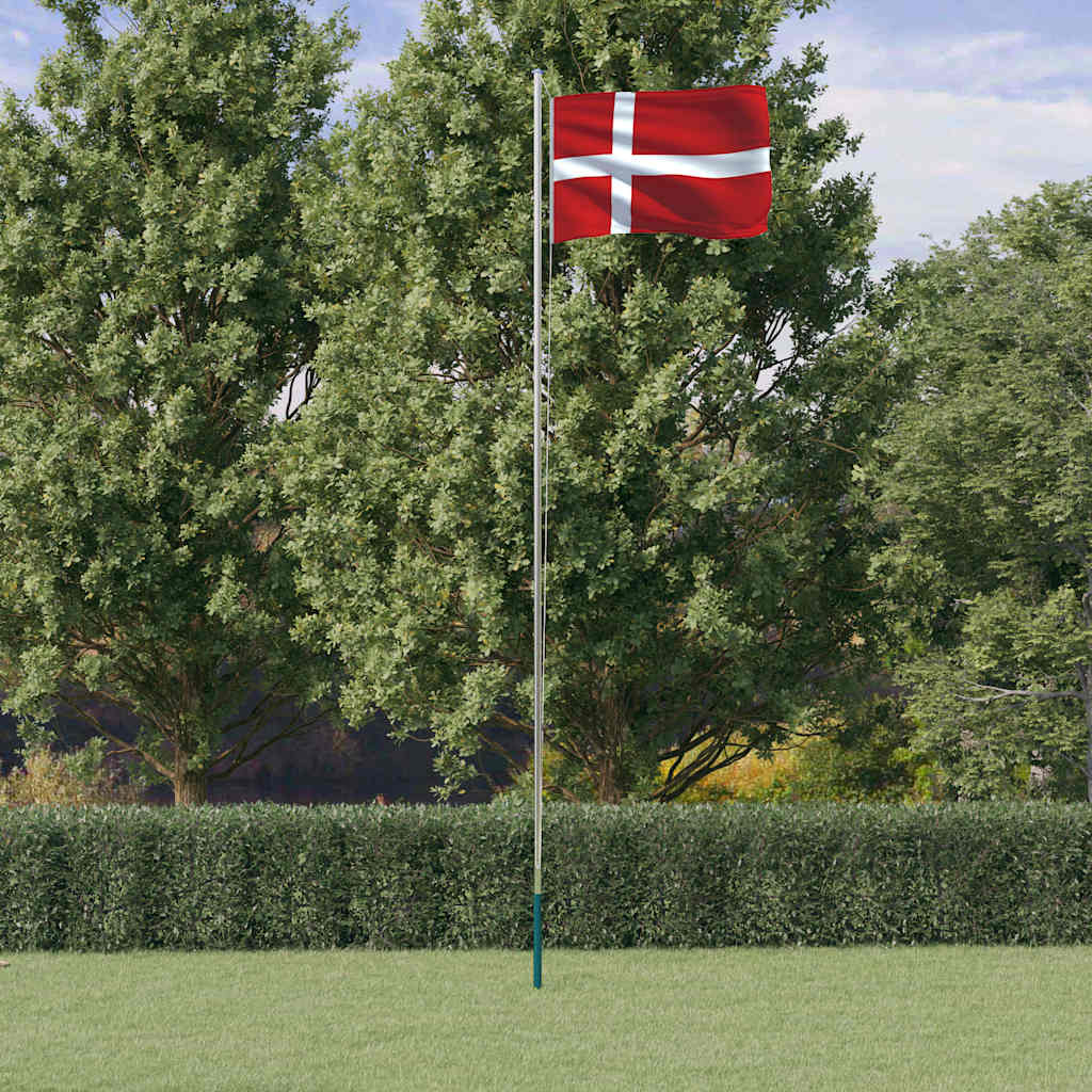 Fahnenmast Teilbar Silbern 6,08 m Aluminium