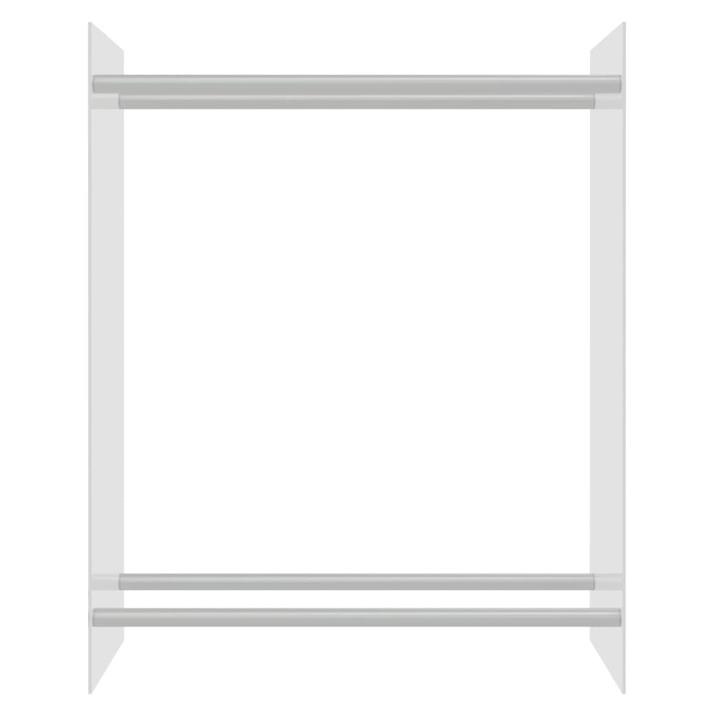 Brennholzregal Schwarz 40x35x100 cm Hartglas