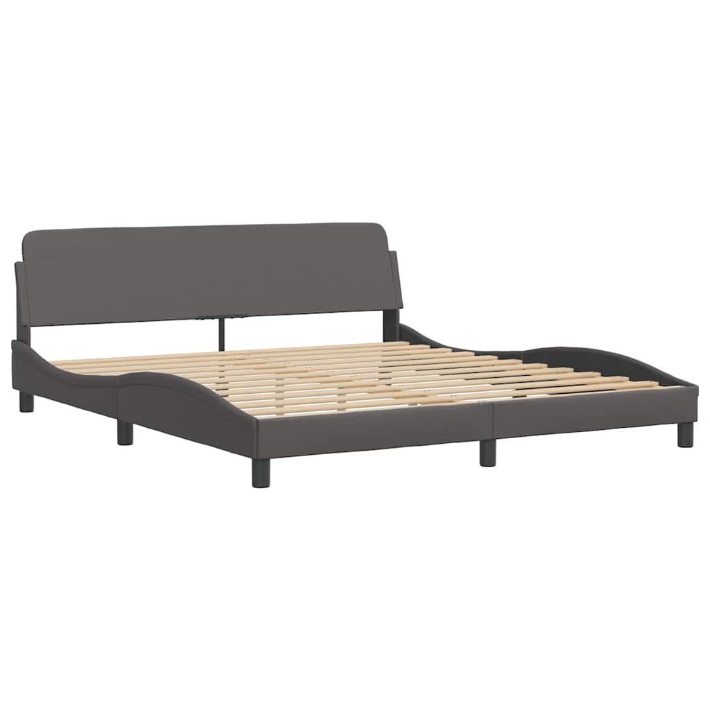 Bettgestell "Dover" Schwarz 80x200 cm Kunstleder