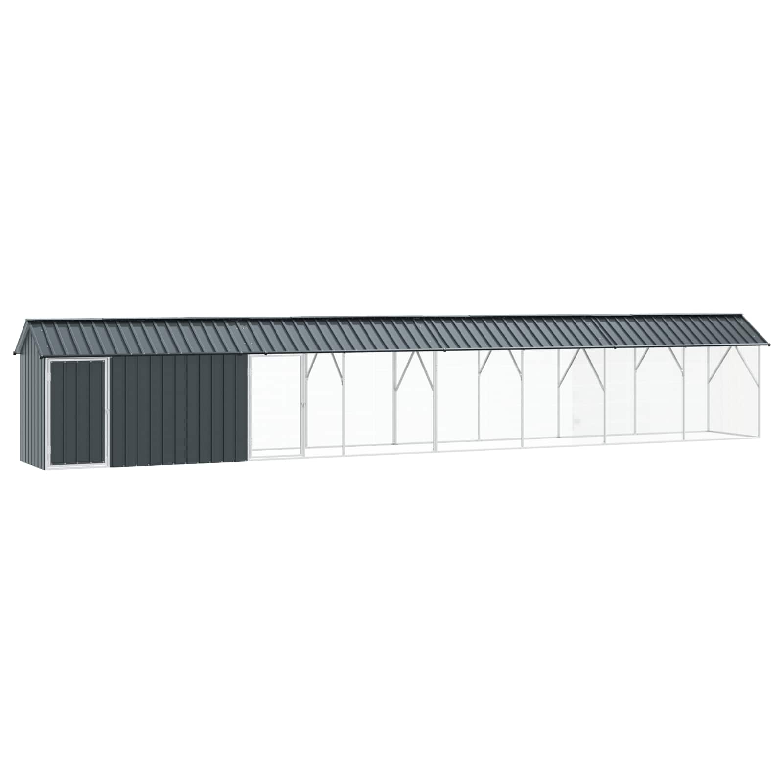 Vogelkäfig Anthrazit 422 x 103 x 142 cm Verzinkter Stahl