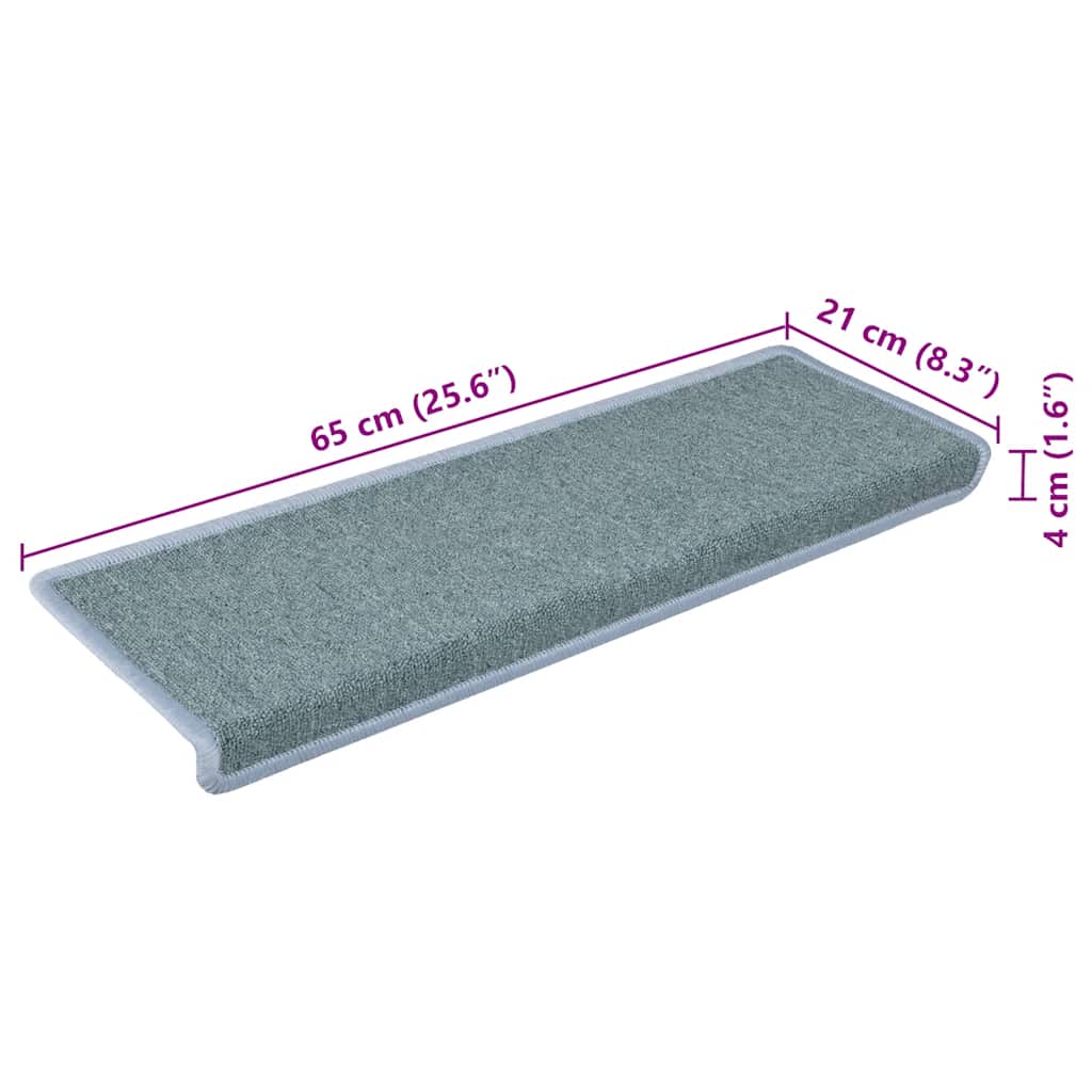 Stufenmatten 15 Stk. 65x21x4 cm Anthrazit Rechteckiger Rand
