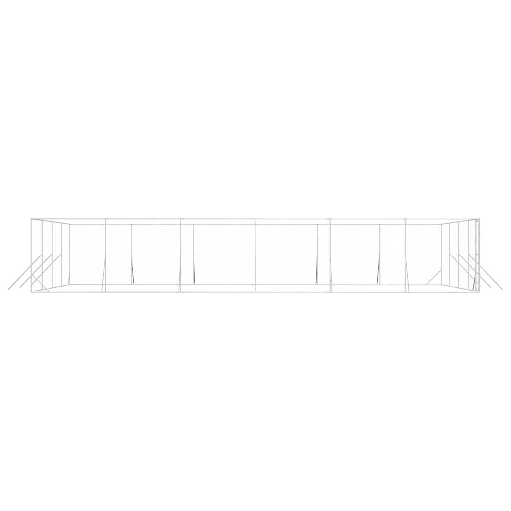 Outdoor-Hundezwinger Silbern 2x2x2 m Verzinkter Stahl