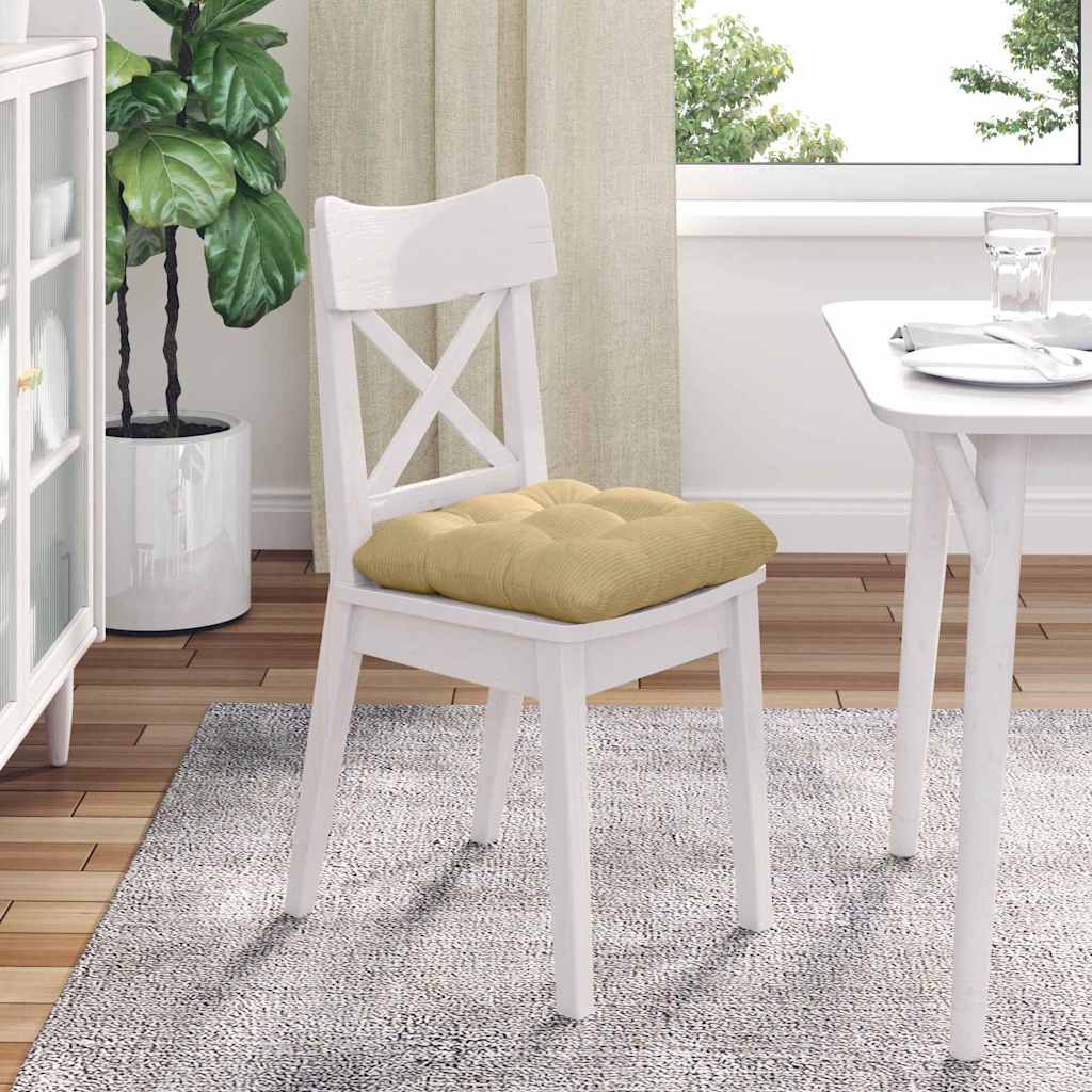 Sitzkissen 4 pcs Hellgrau 40 x 40 cm Cordstoff