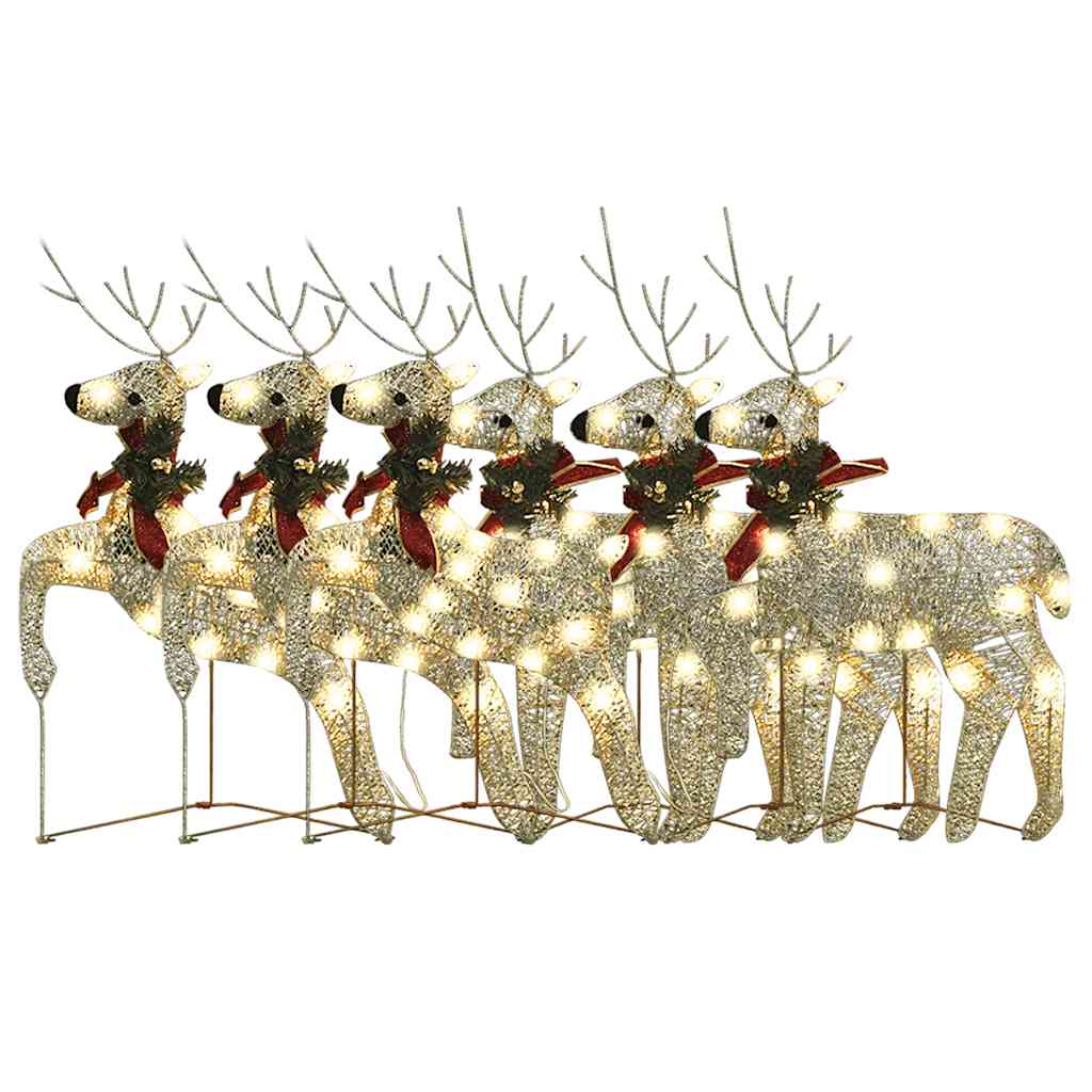 LED-Rentiere 2 Stk. Gold 40 LEDs