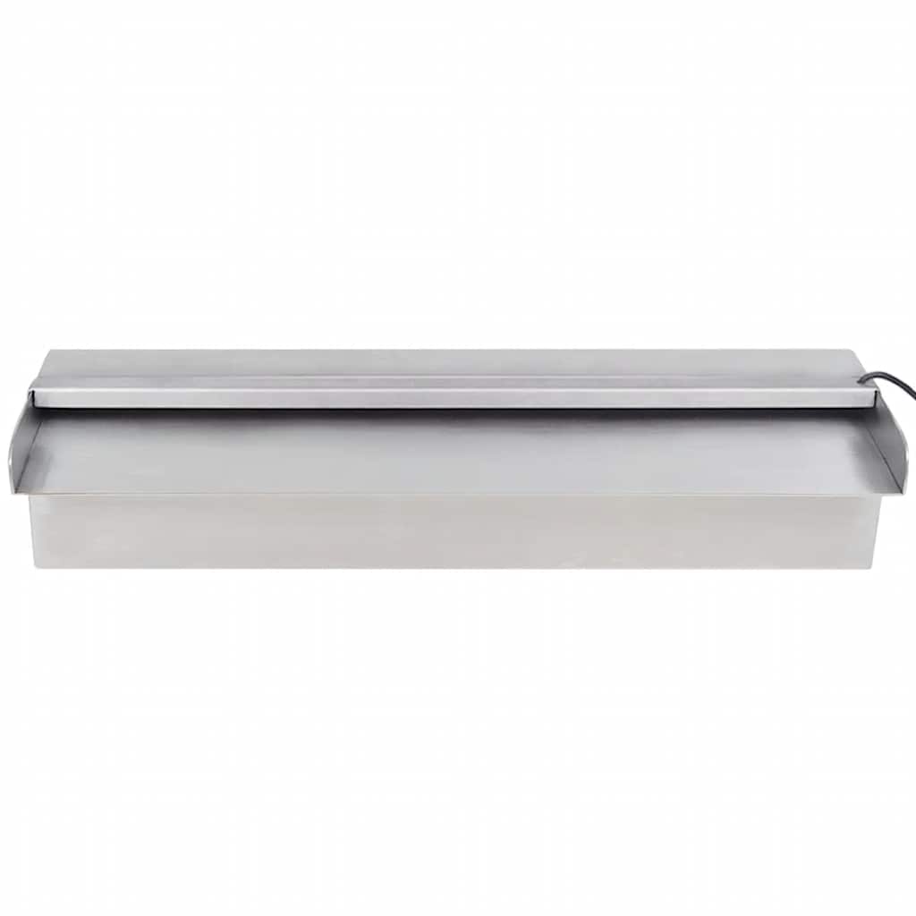 Pool-Wasserfall mit LEDs Edelstahl 110 cm