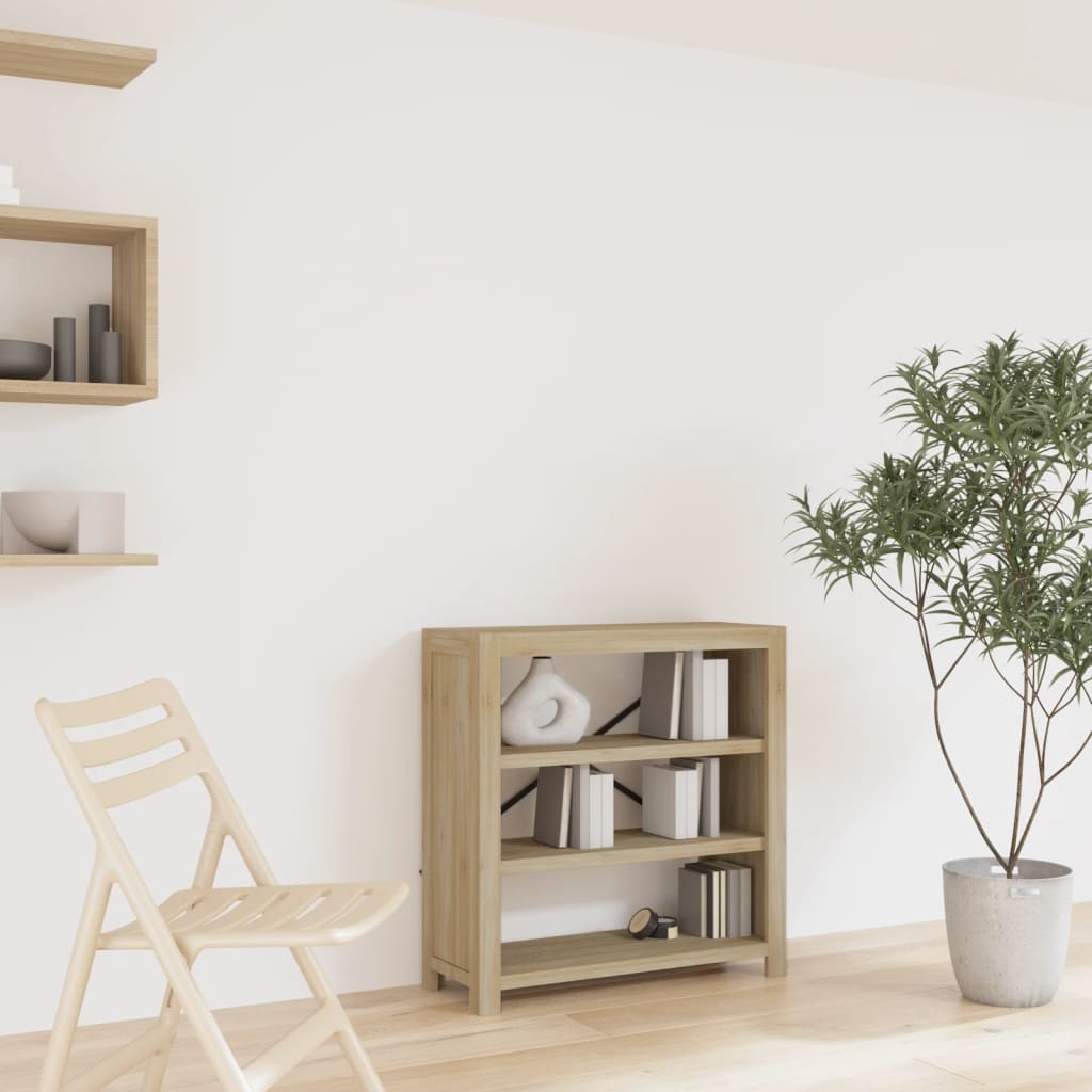 Bücherregal 7 Böden 80x30x200 cm Massivholz Akazie