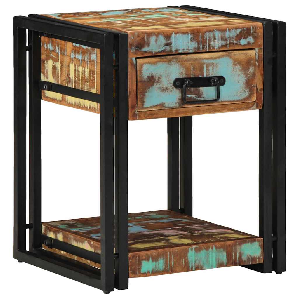 Nachttisch 40 x 35 x 50 cm Massives upgecyceltes Holz