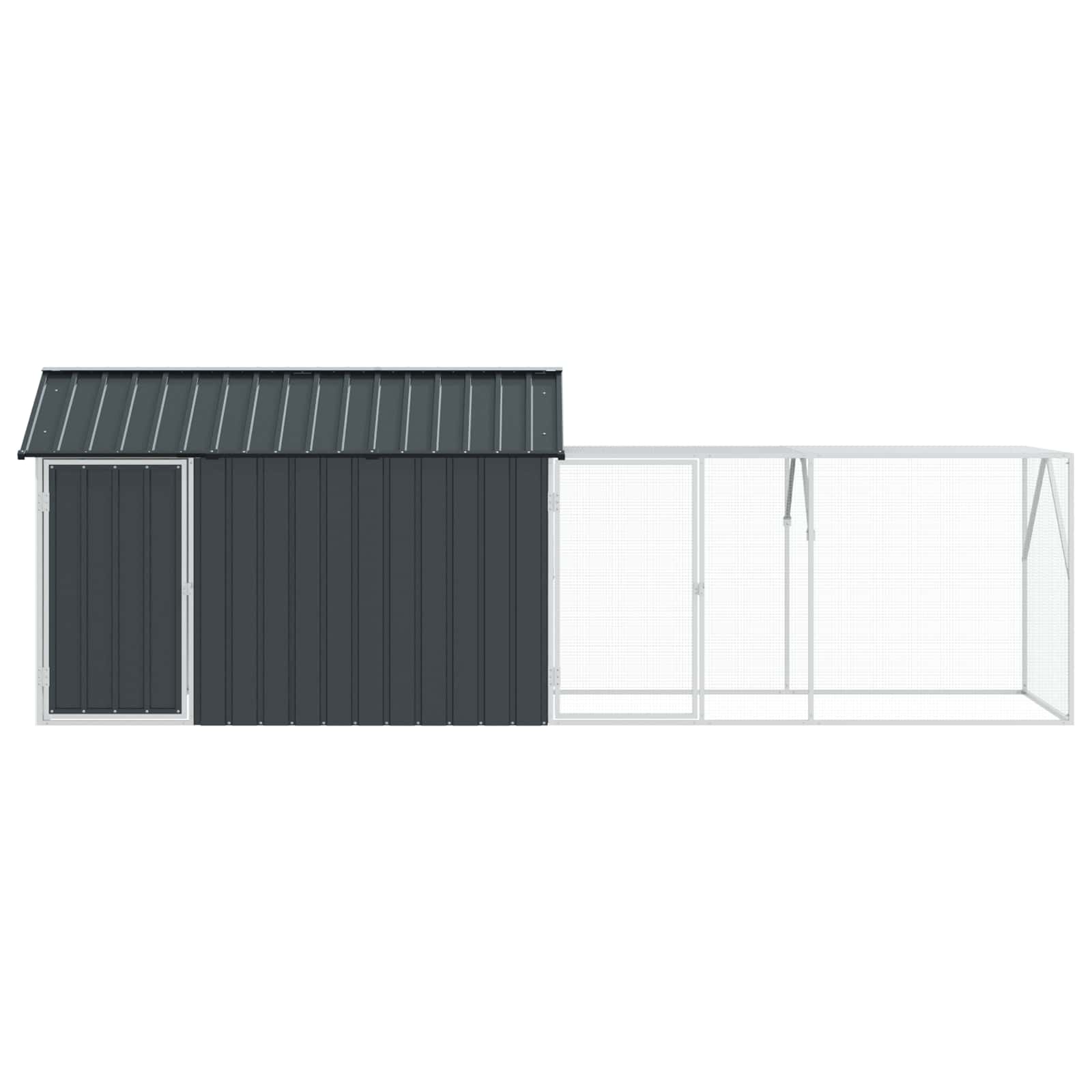 Vogelkäfig Anthrazit 416,5 x 103 x 142 cm Verzinkter Stahl
