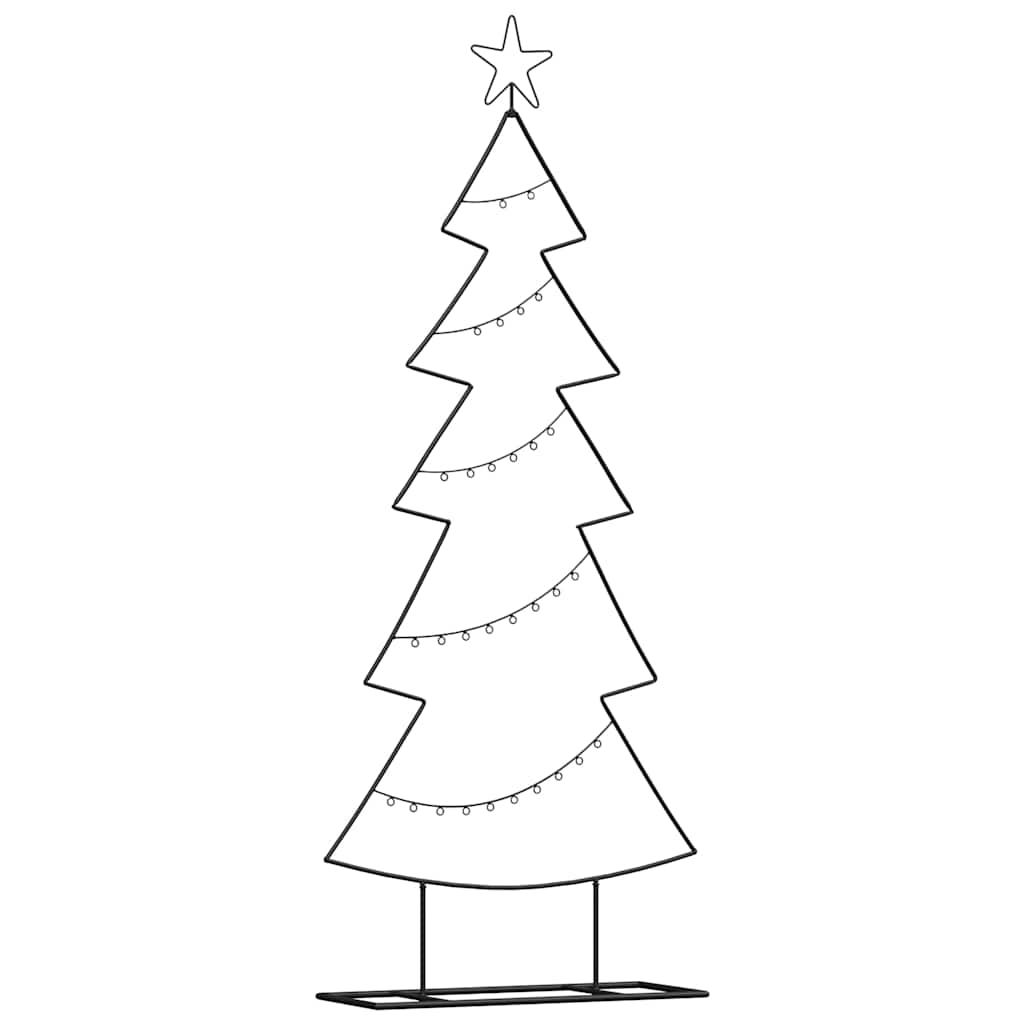 Metall Weihnachtsbaum mit Ständer Schwarz 60 cm Stahl