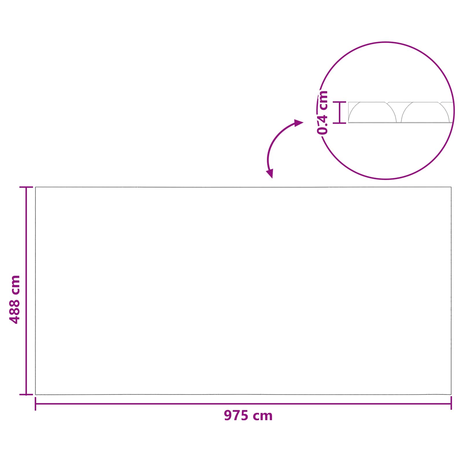 Solar Poolabdeckung 1000 x 500 cm 110 μm Quadratisch PE Schwarz