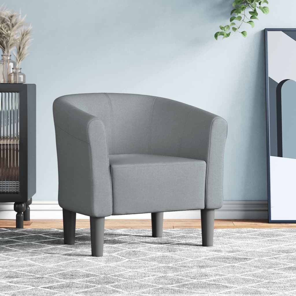 Clubsessel Dunkelgrau Stoff