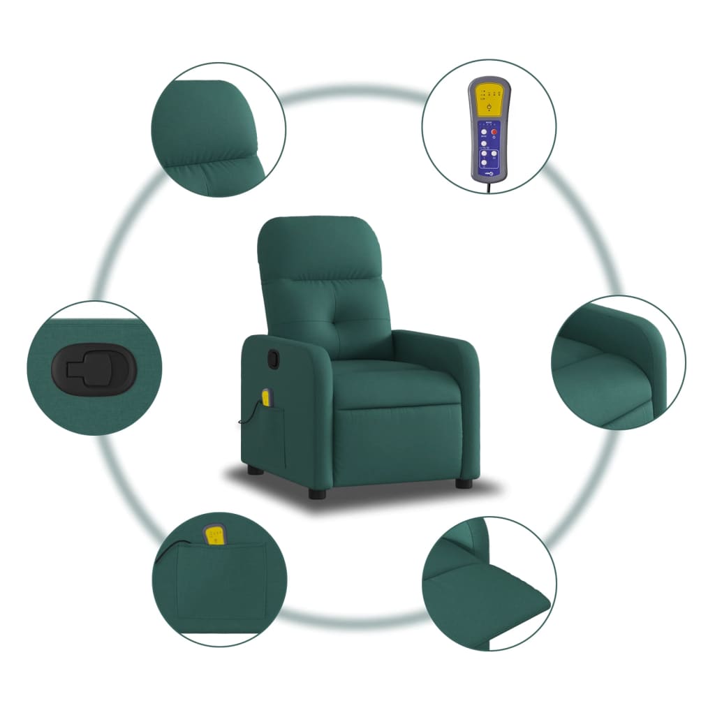 Massage-Relaxsessel, hellgrauer Stoff